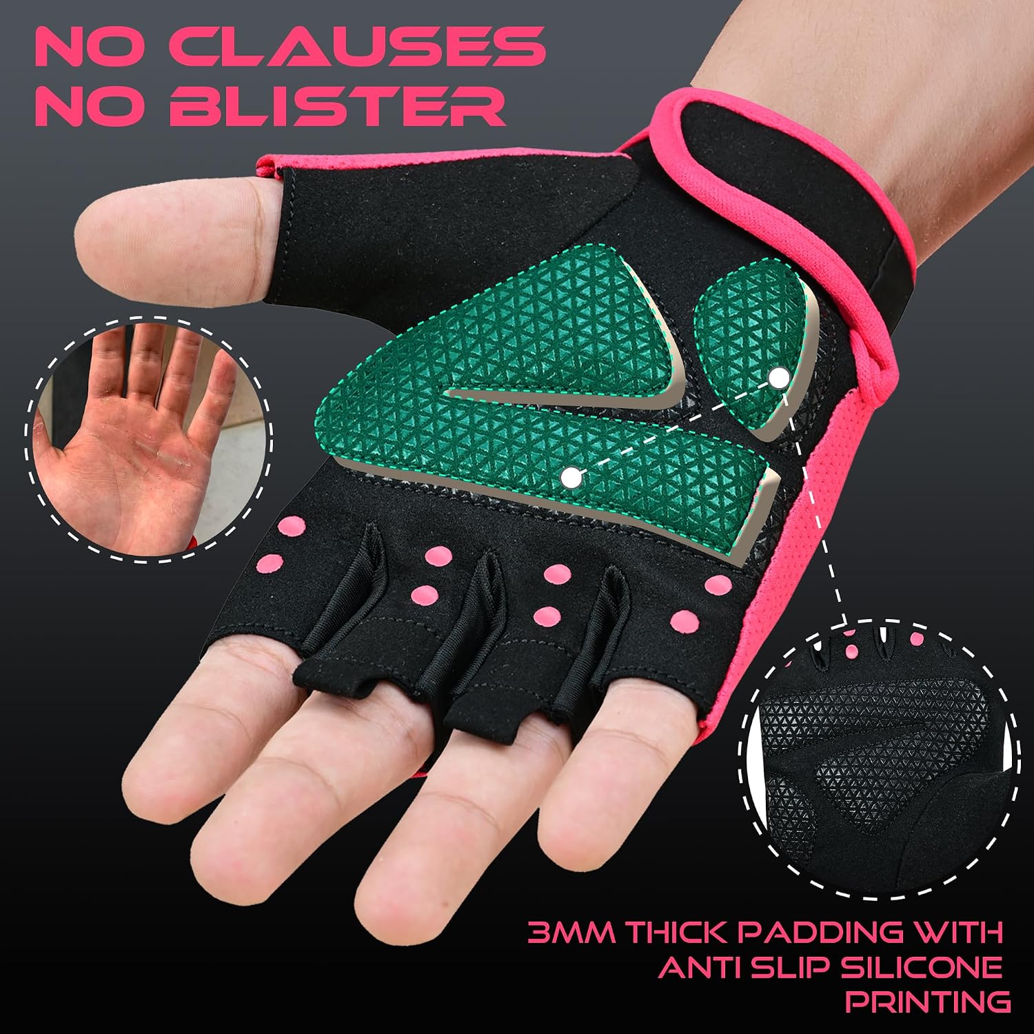 Detalle de Beast Rage Fingerless Workout Gloves