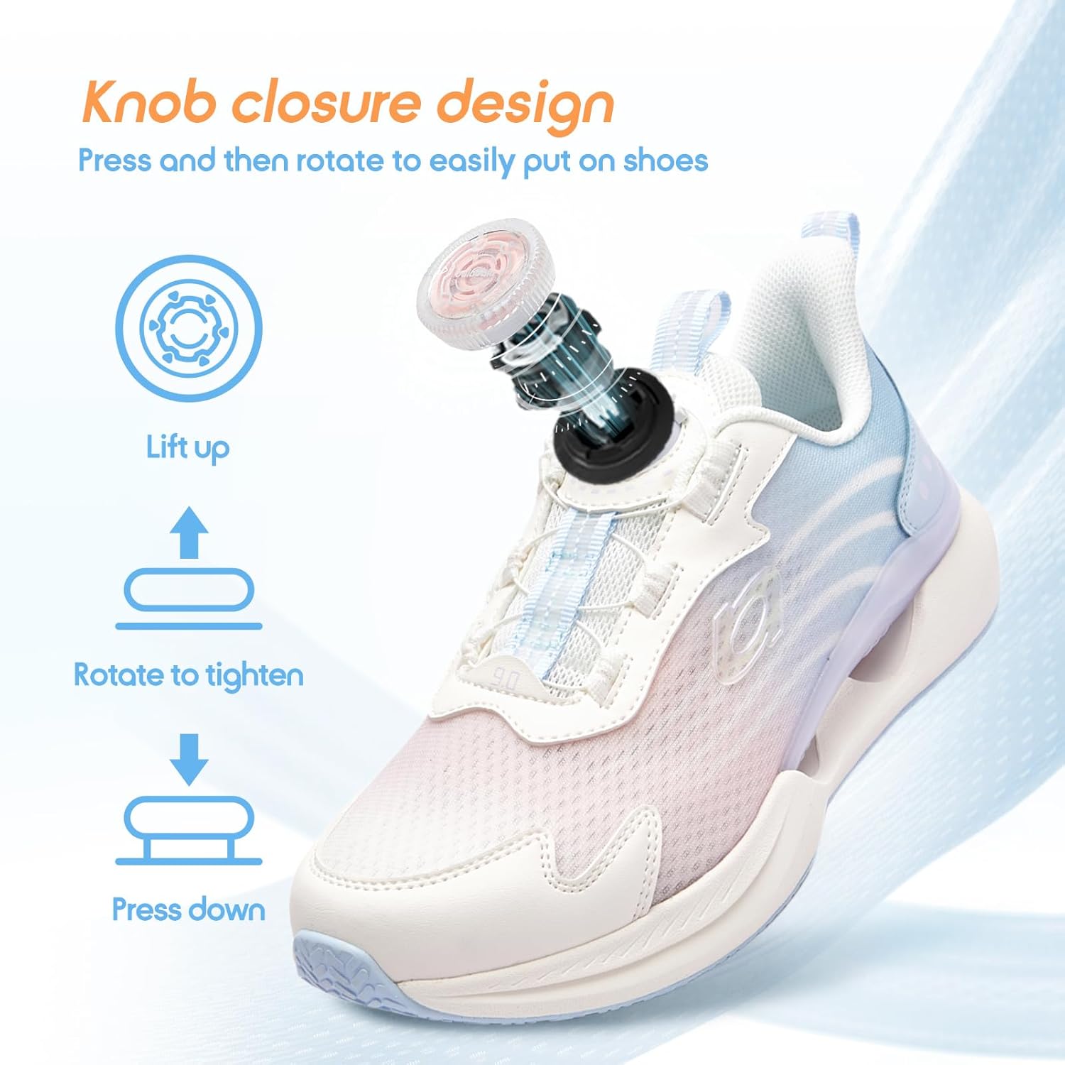 Thumbnail 3 de Balabala Kids' Sports Sneakers with Twist Lock for Active Play