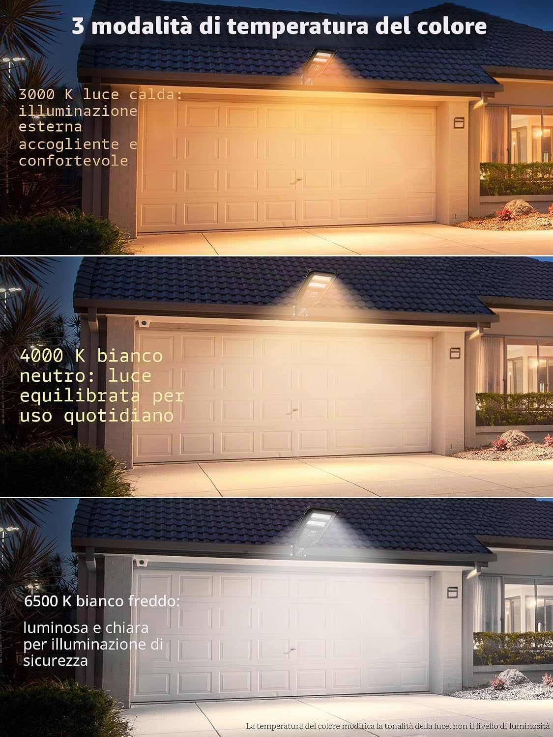 Detalle de Ofuray Lampione Solare LED Esterno 4 pezzi: illuminazione a energia solare per giardino, cortile e garage