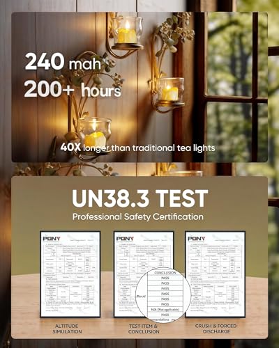 Detalle de Homemory 12er Electric Teelicht mit Timer – batteriebetriebene LED-Teelichter im Set