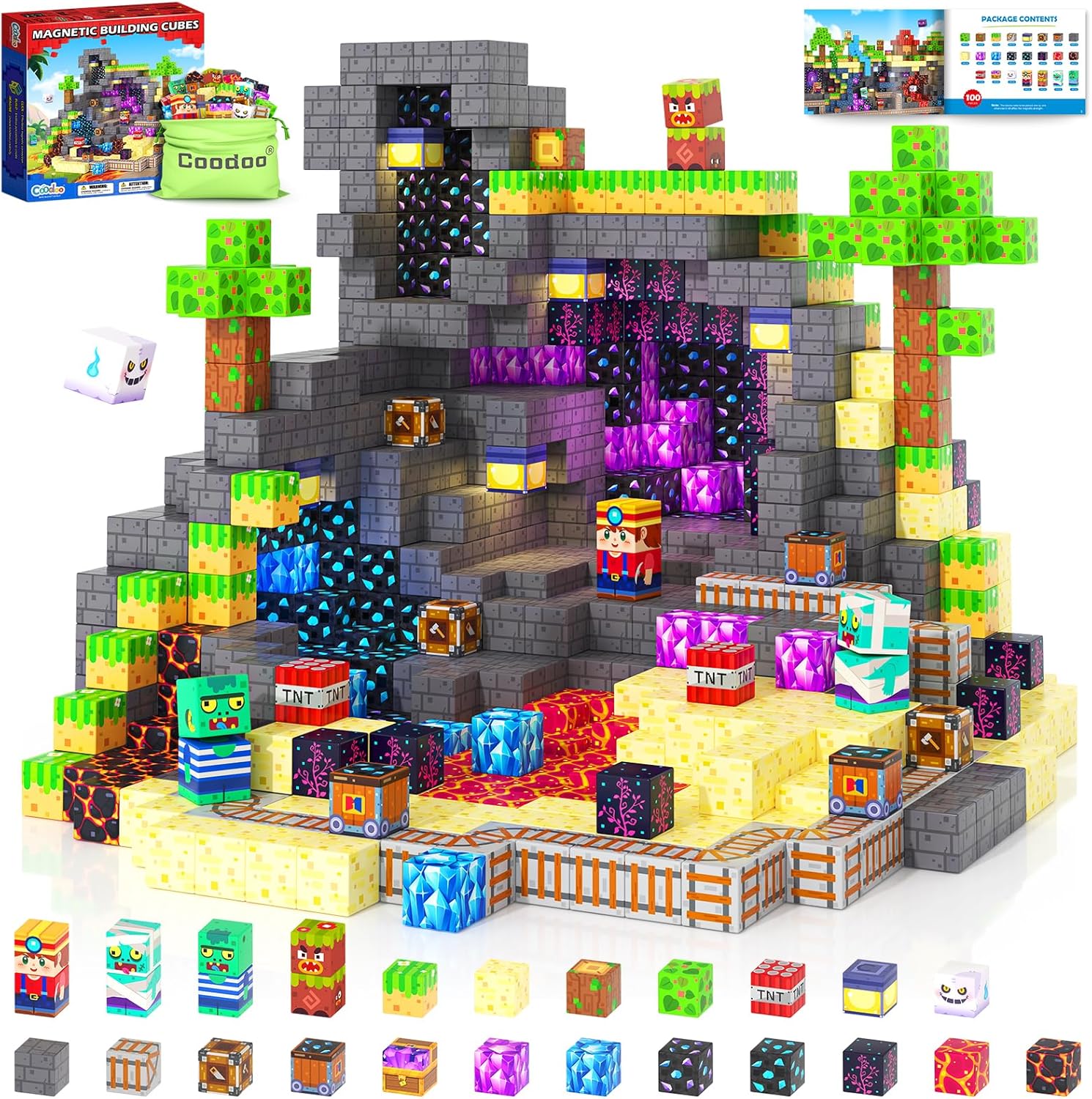Thumbnail 5 de Magnetische Bausteine – Mine MagWorld von Coodoo (ab 3 Jahren)