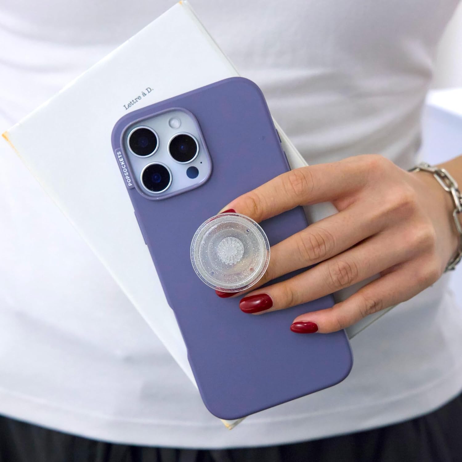 Detalle de PopSockets PopGrip Clear 805136 スマホグリップ・スタンド 透明デザイン