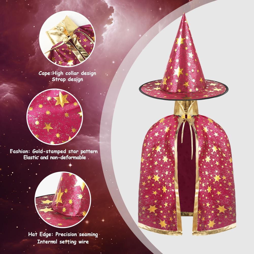 Thumbnail 2 de AYBUY Mantello da Strega con Cappello per Bambini – Set Halloween con Stelle