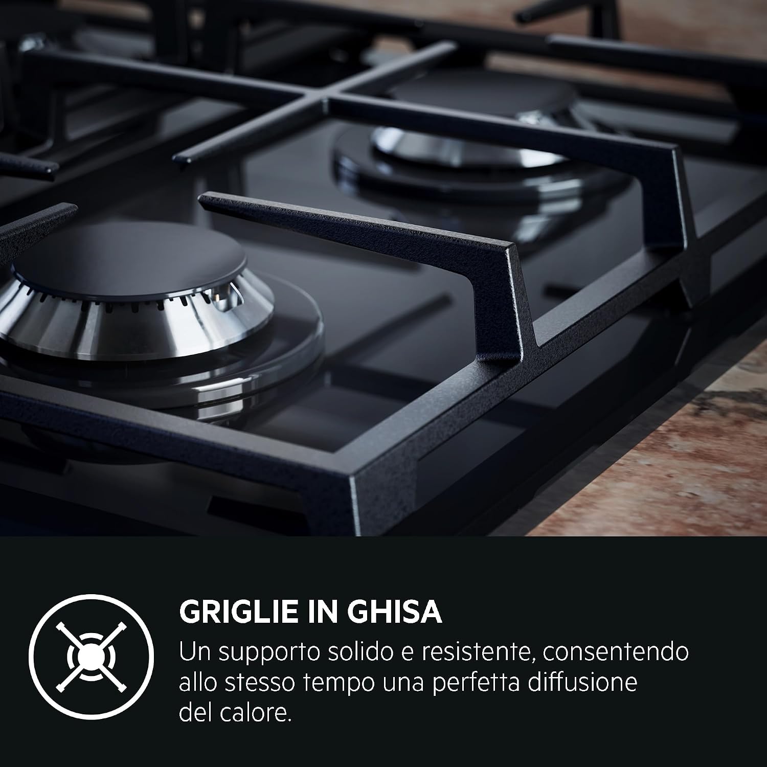 Thumbnail 3 de AEG HGB64400SM Piano cottura gas 60 cm