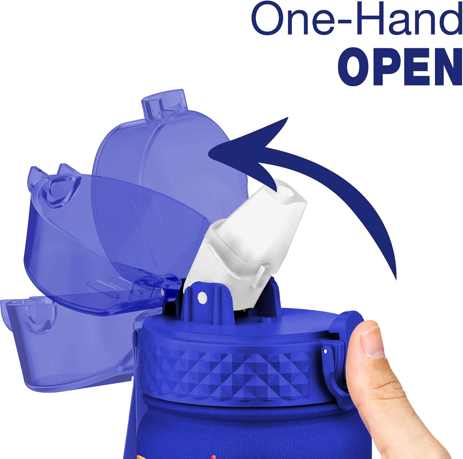 Thumbnail 2 de GOPPUS kids insulated water bottle (550ml/18oz) with straw, double-wall stainless steel