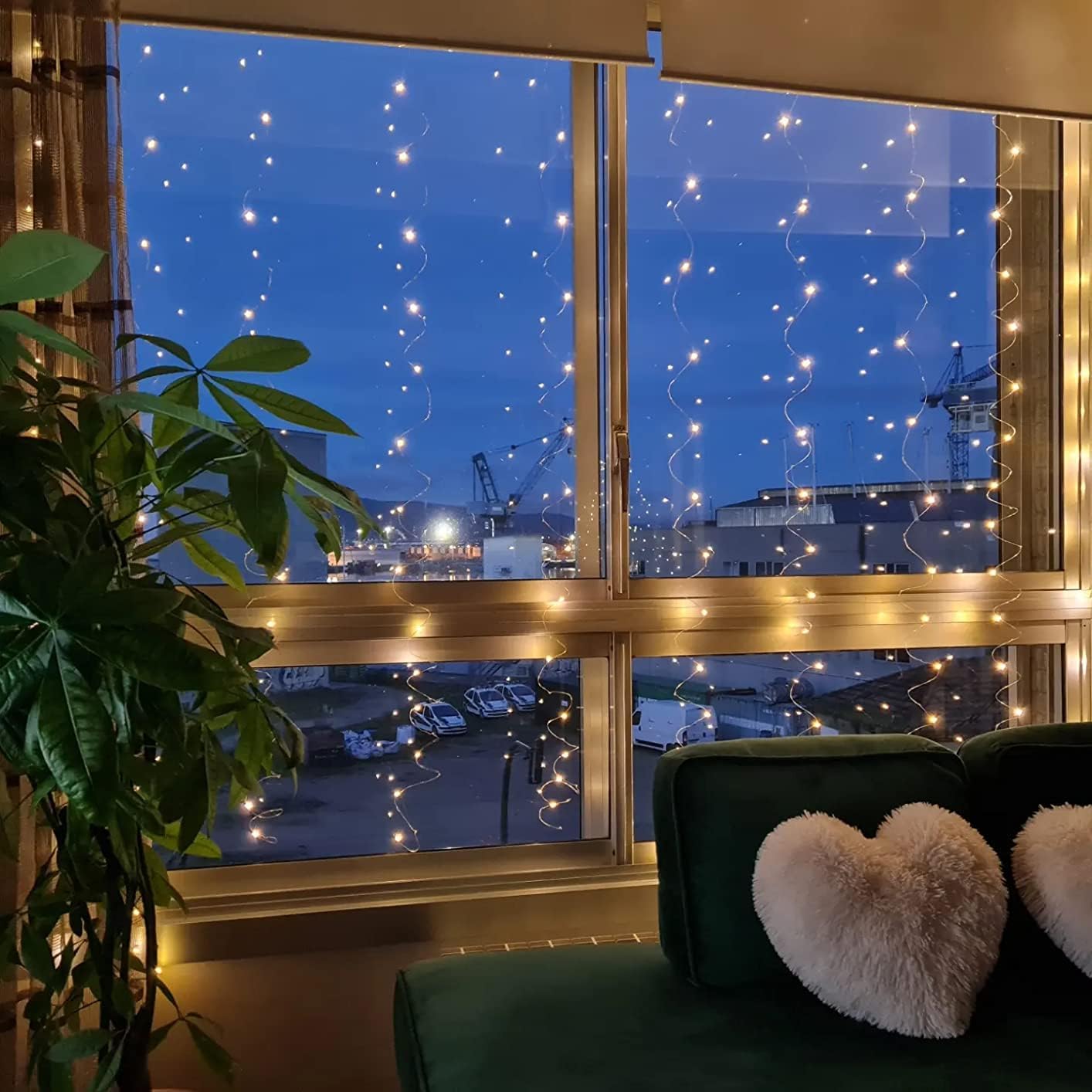 Thumbnail 1 de Lichtervorhang Warmweiß 200 LED – 2 m x 2 m USB Lichterkette für innen (Vorhang-Optik)