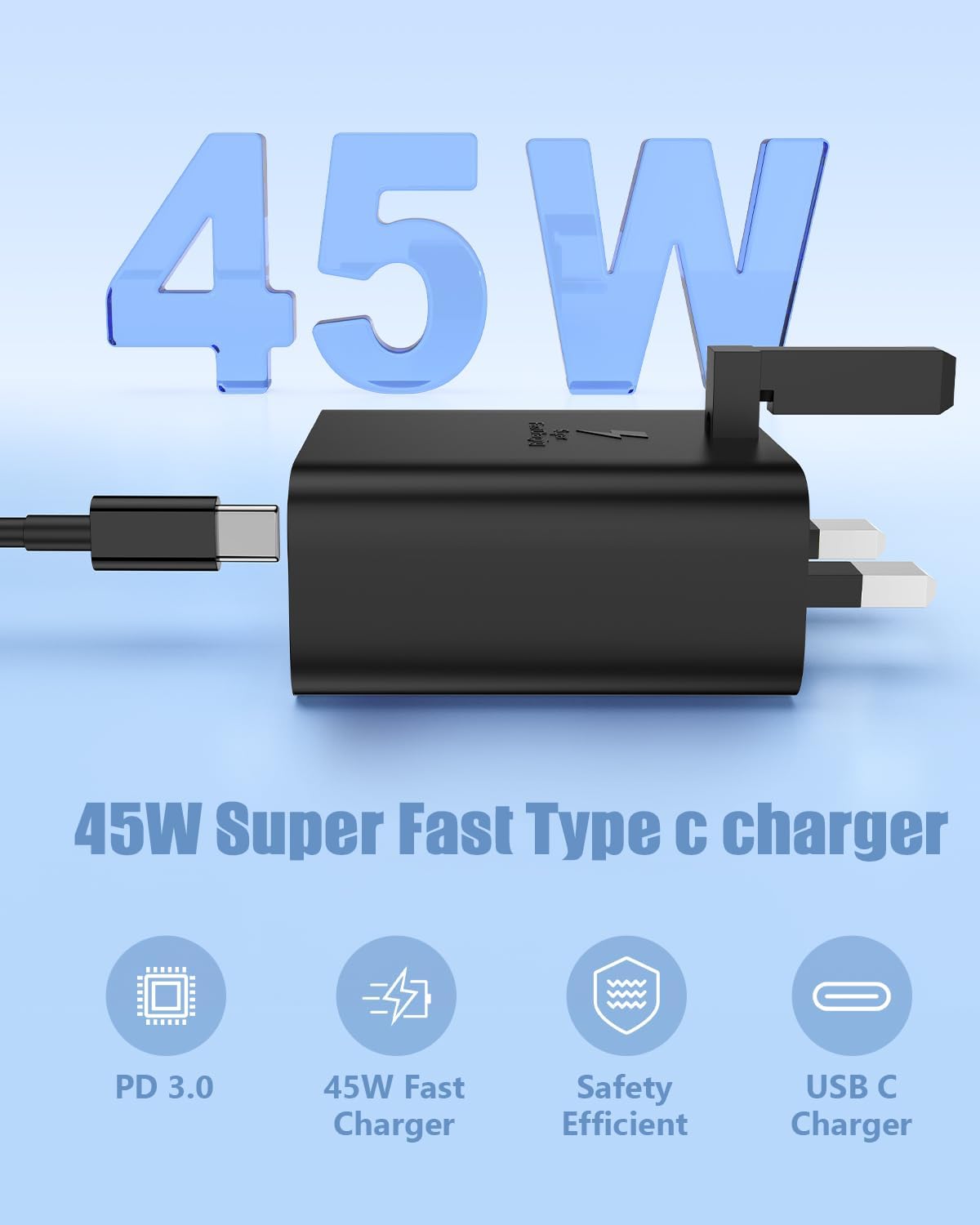 Detalle 2 de Samsung Galaxy S25 45W fast charger pack