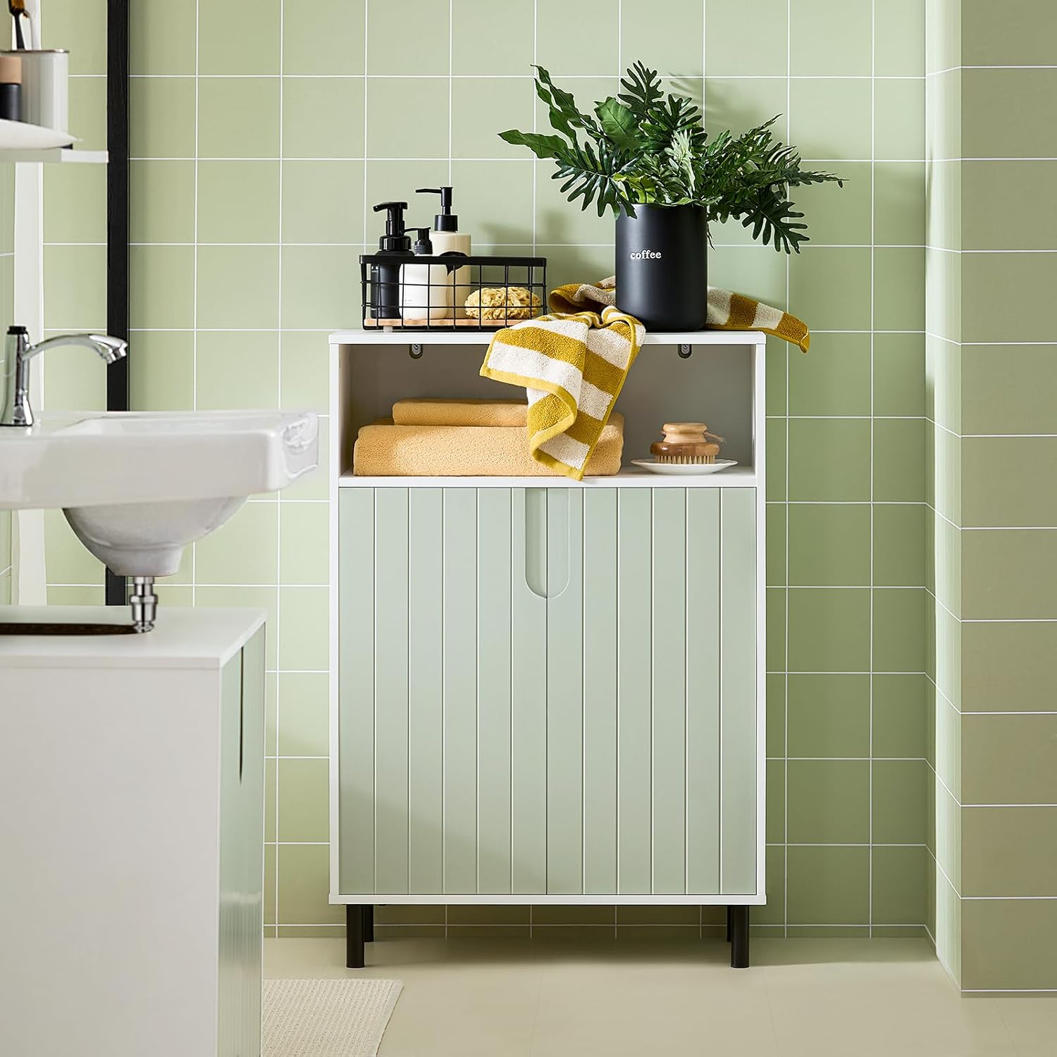 Detalle 2 de SoBuy BZR138-GR armario baño 60 x 30 x 87 cm