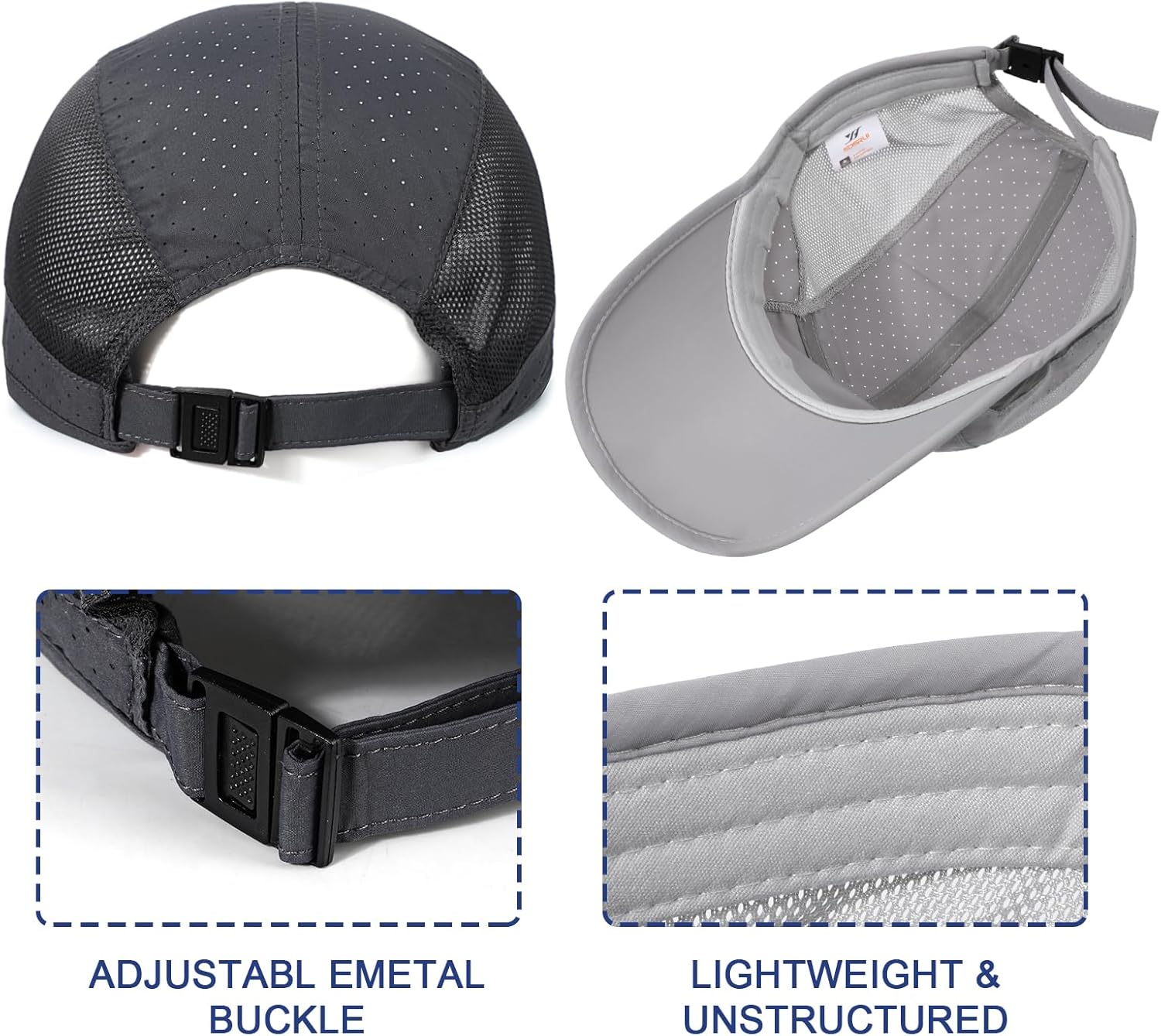 Detalle 2 de AYPOW Quick Dry Mens Baseball Cap 2 Pack