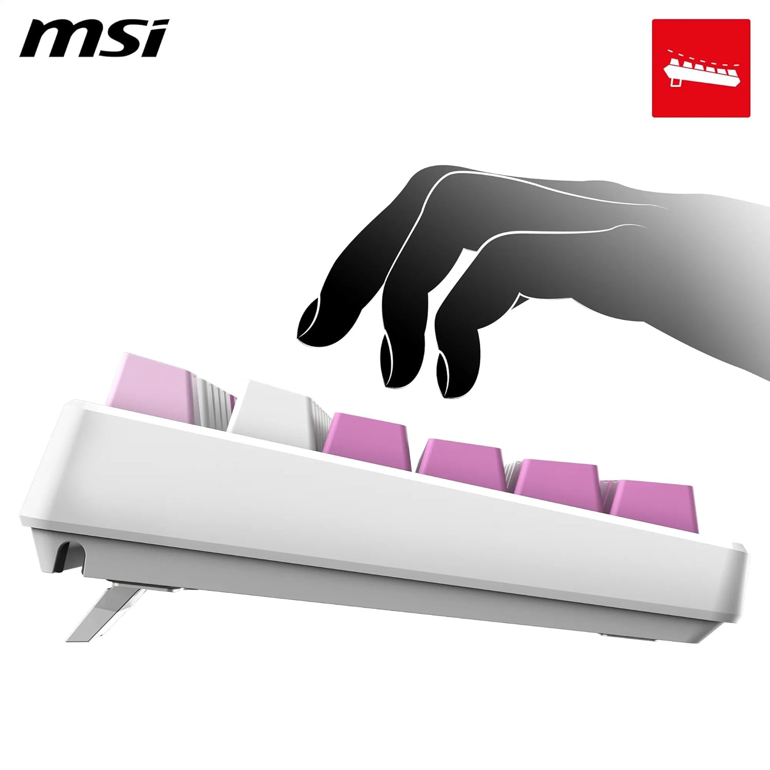 Thumbnail 3 de MSI Forge GK600 TKL Clavier Gaming Violet