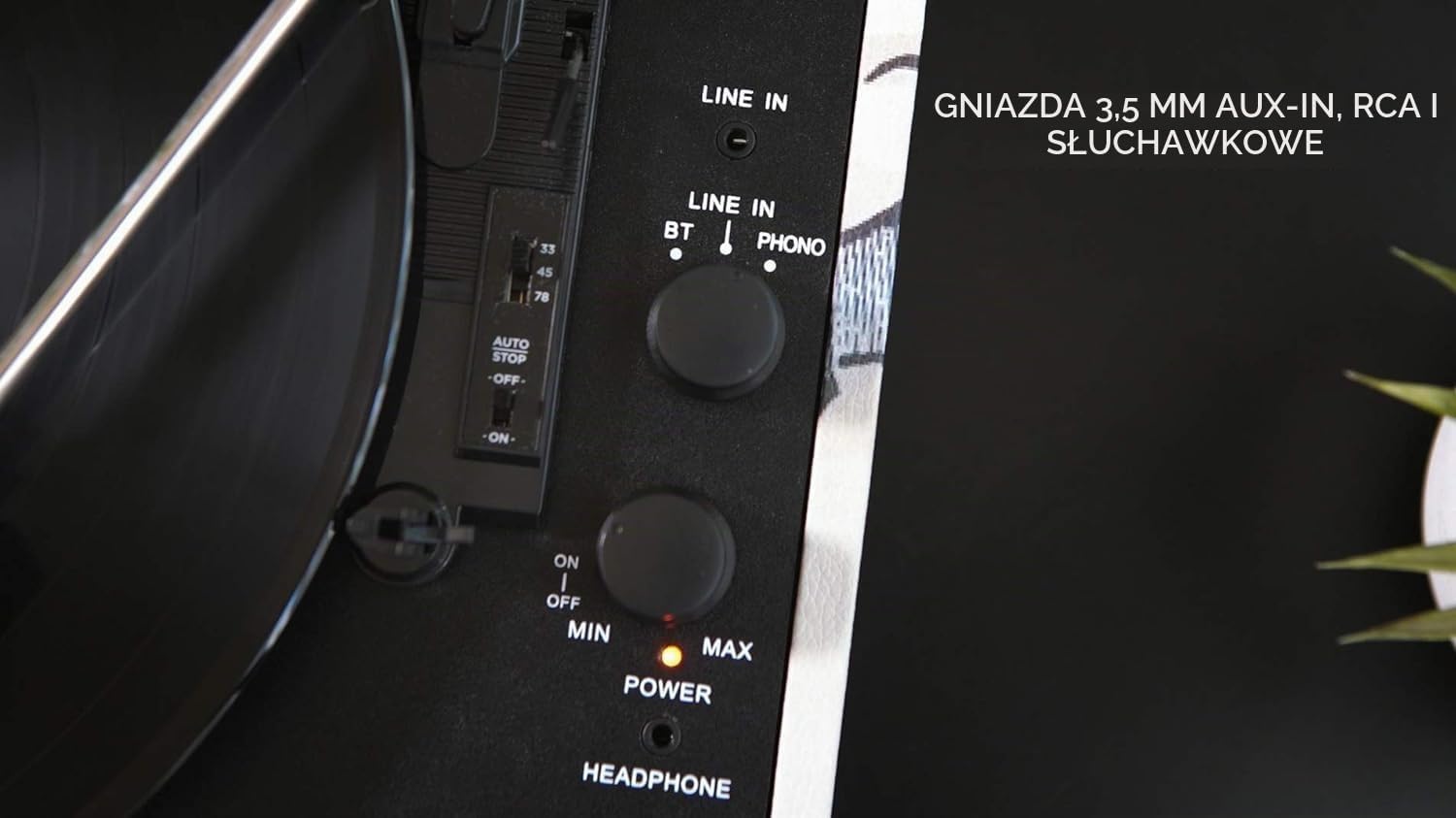 Thumbnail 4 de Victrola Journey Suitcase – gramofon walizkowy Bluetooth, 3 prędkości, Union Jack