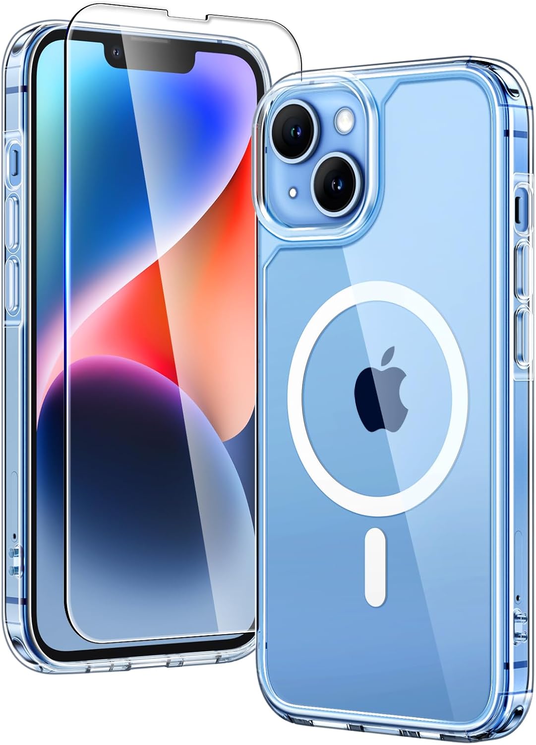 Detalle de TAURI 3-in-1 Magnetic Case for iPhone 14 (Clear) with MagSafe + 2 Screen Protectors