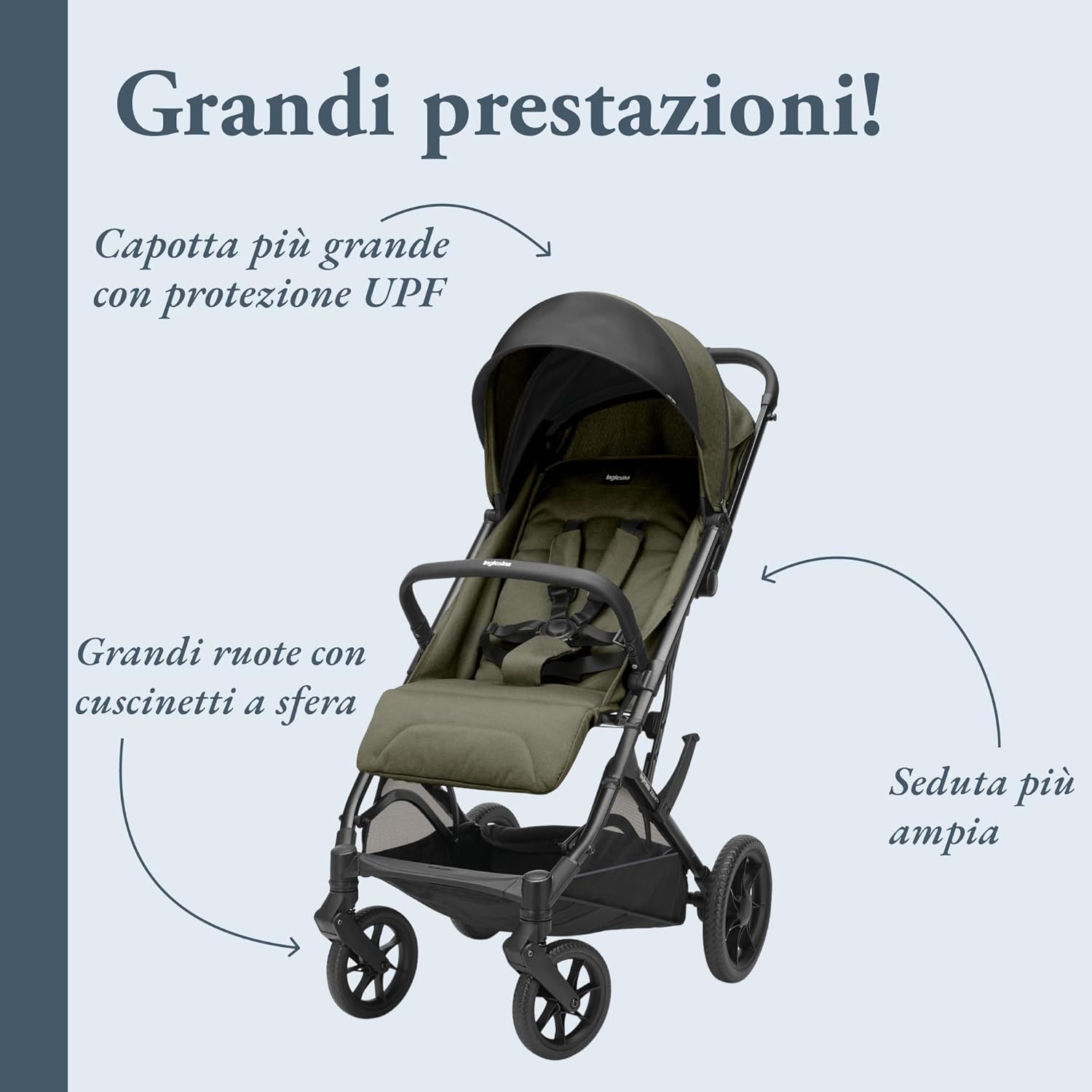 Thumbnail 1 de Inglesina Zenit 2 Passeggino Sequoia Green: compatto, leggero e versatile