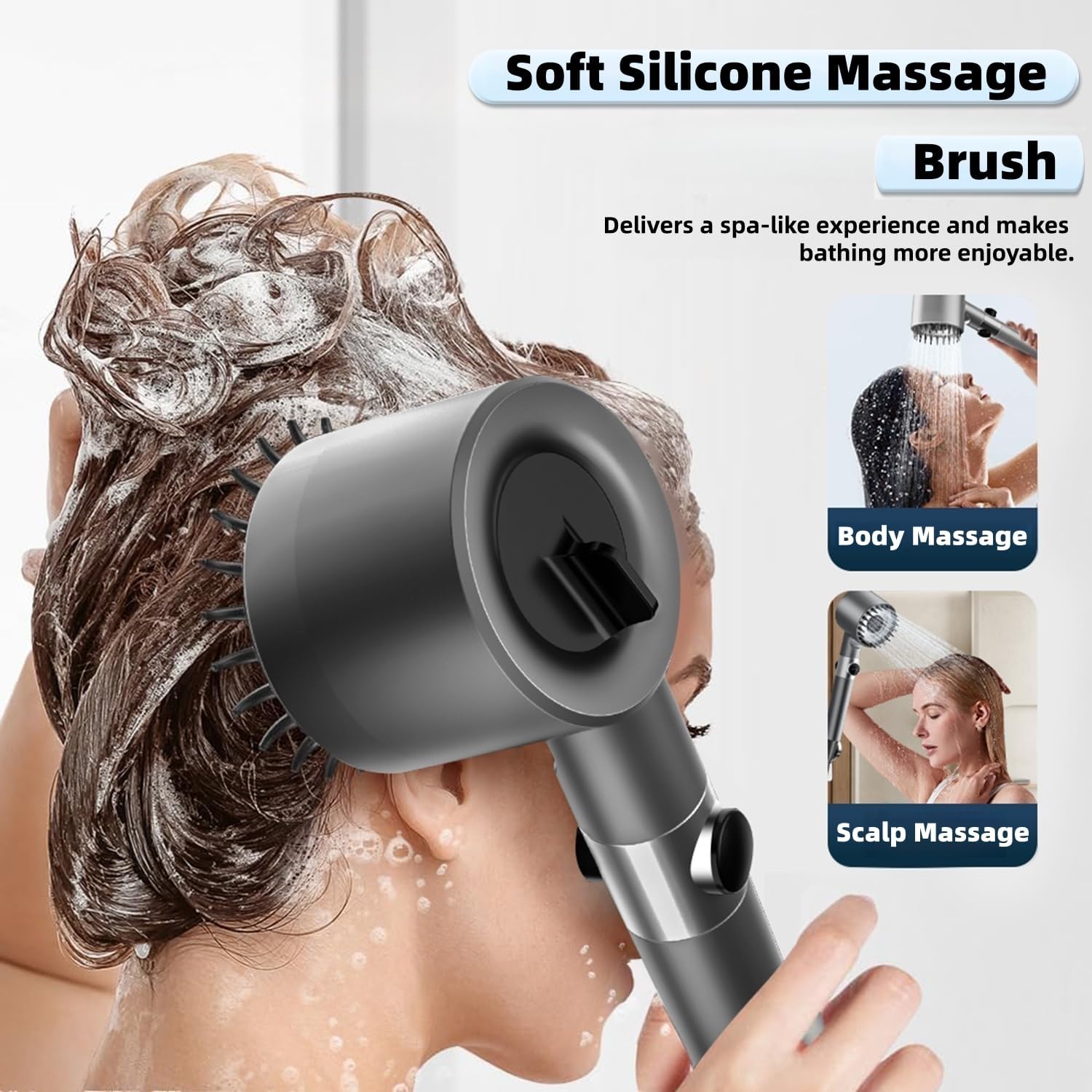 Thumbnail 5 de High Pressure Shower Head with 4 Spray Modes and 1.5m Hose – Filtered, Massage & Skin Care