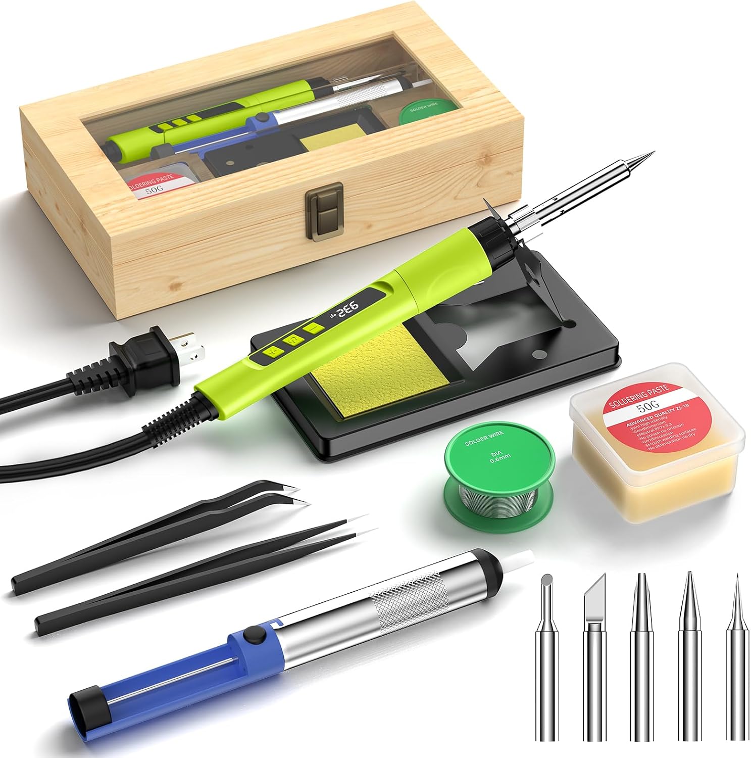 190W Soldering Gun Kit 110V, Adjustable 356–932°F 🔧