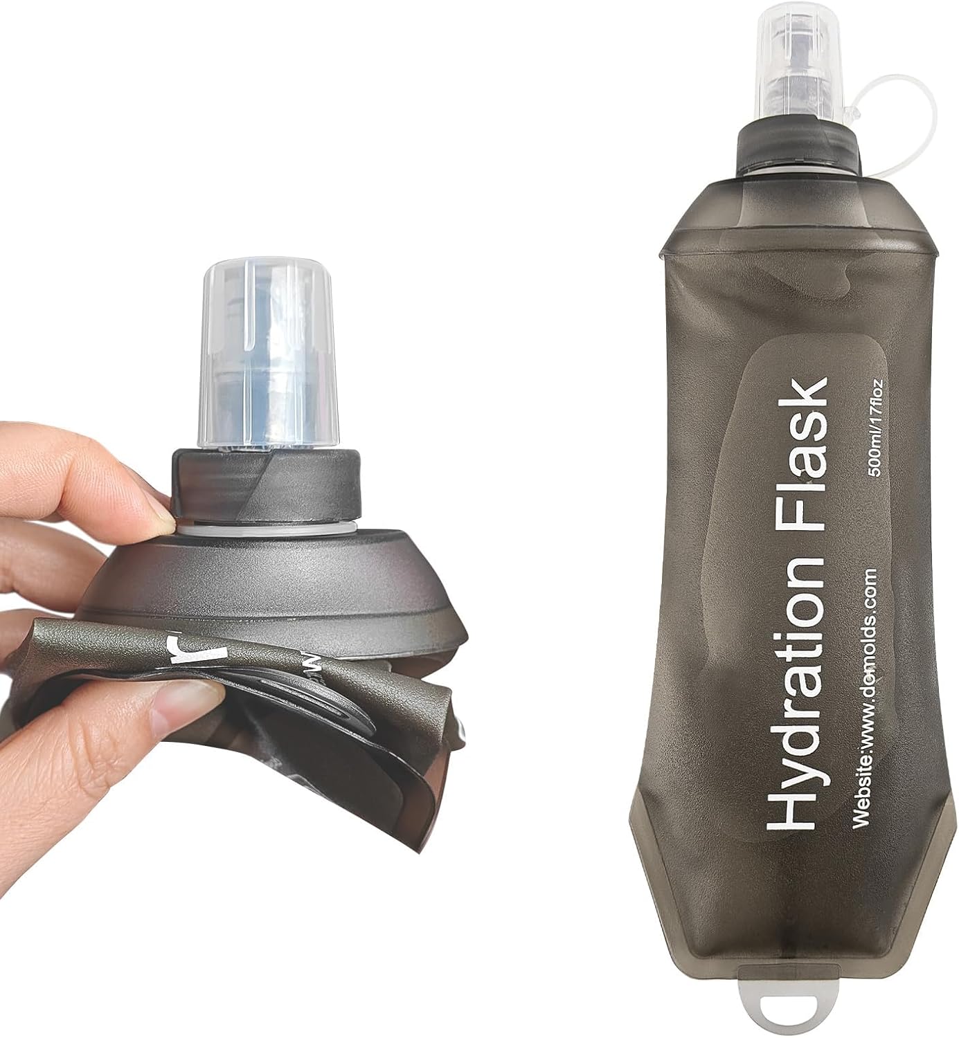 Detalle 2 de AXEN FL-010US Soft Flask, 500 ml Collapsible Running Water Bottle