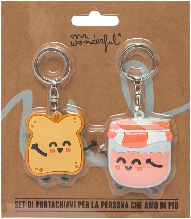 Detalle 2 de Mr. Wonderful – Set di 2 portachiavi Pane e marmellata