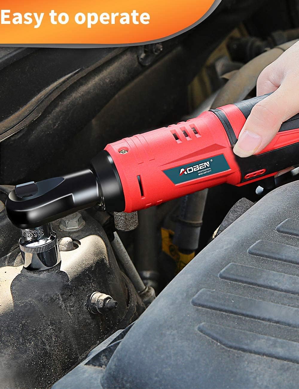 Detalle de AOBEN 3/8" 12V Power Electric Ratchet Wrench Set