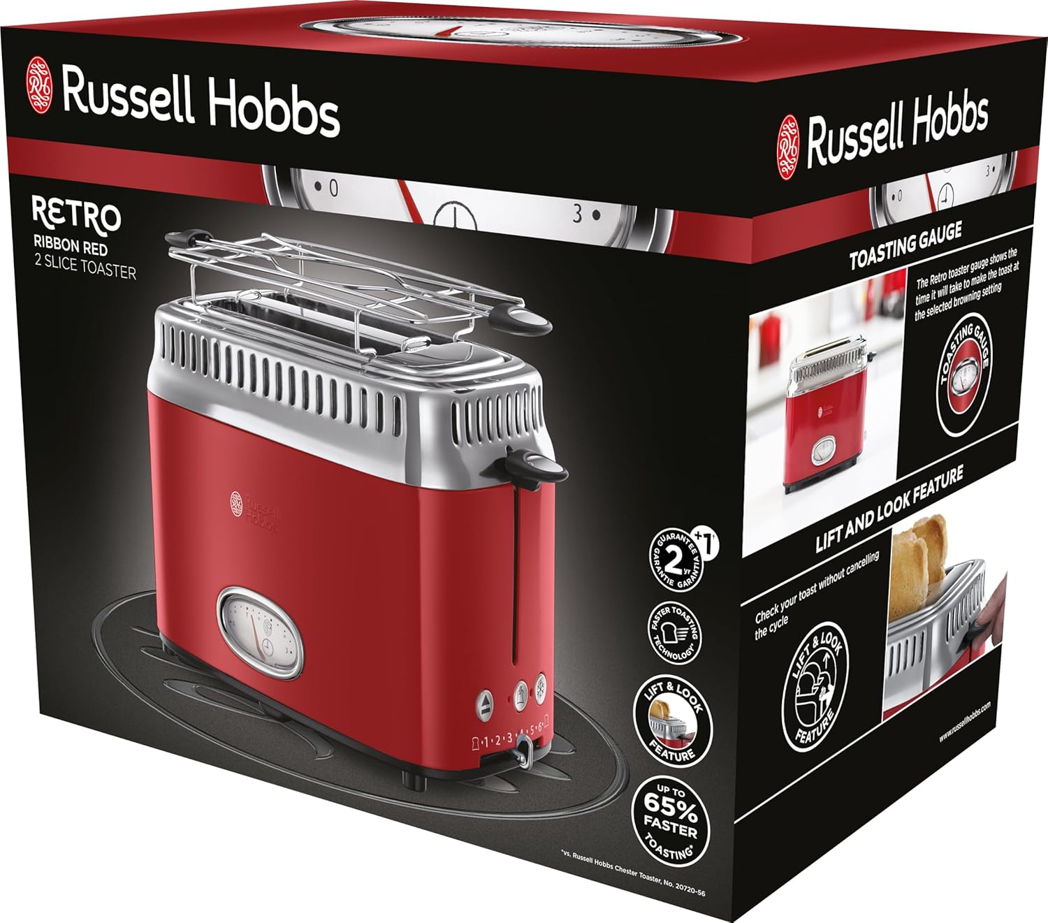 Thumbnail 9 de Russell Hobbs Tostadora Retro 21680-56 🍞 - Diseño Vintage