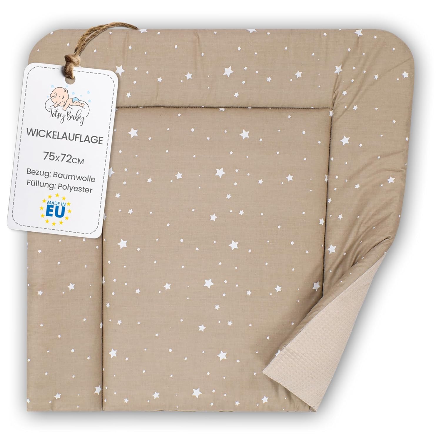 Thumbnail 6 de Wickelauflage aus Baumwolle 75×72 cm – waschbar, EU- Herstellung, weich & langlebig