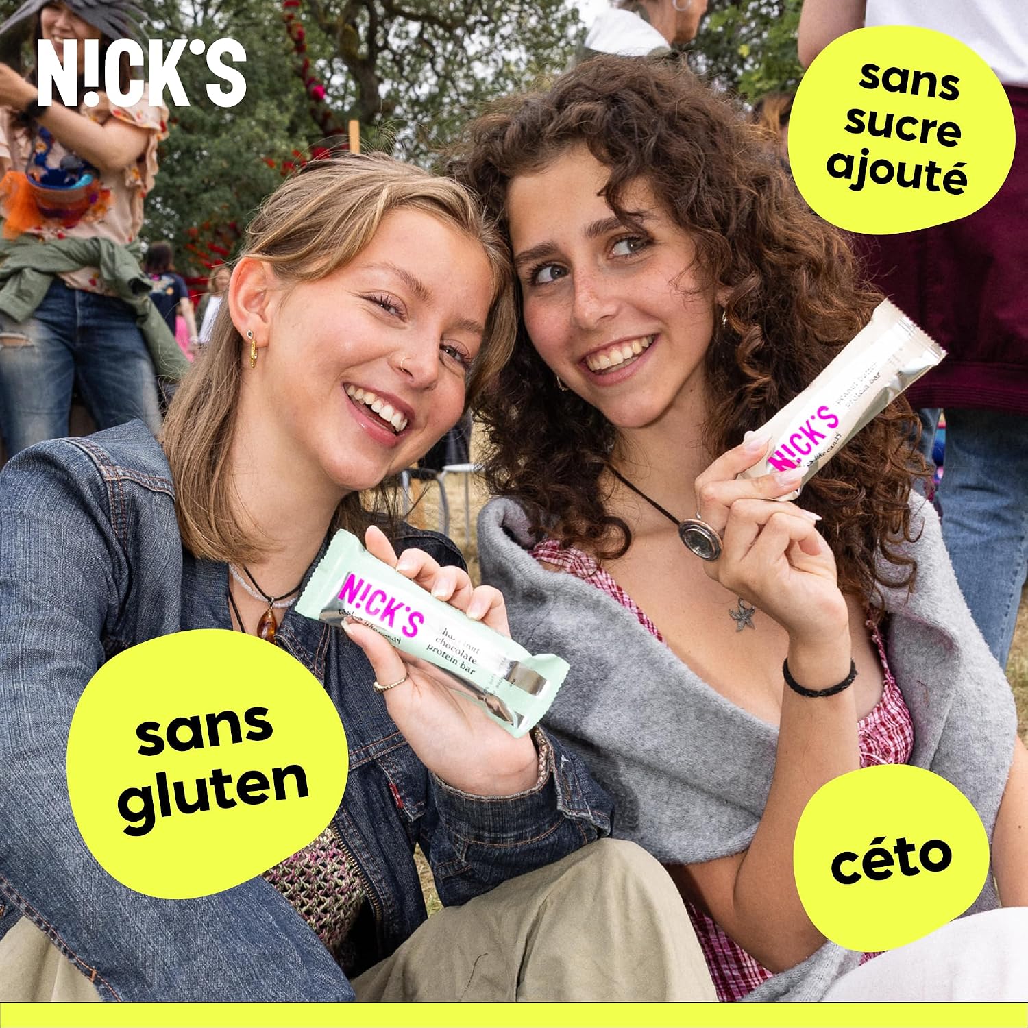 Thumbnail 3 de NICKS Barres protéinées faible glucides Noisette