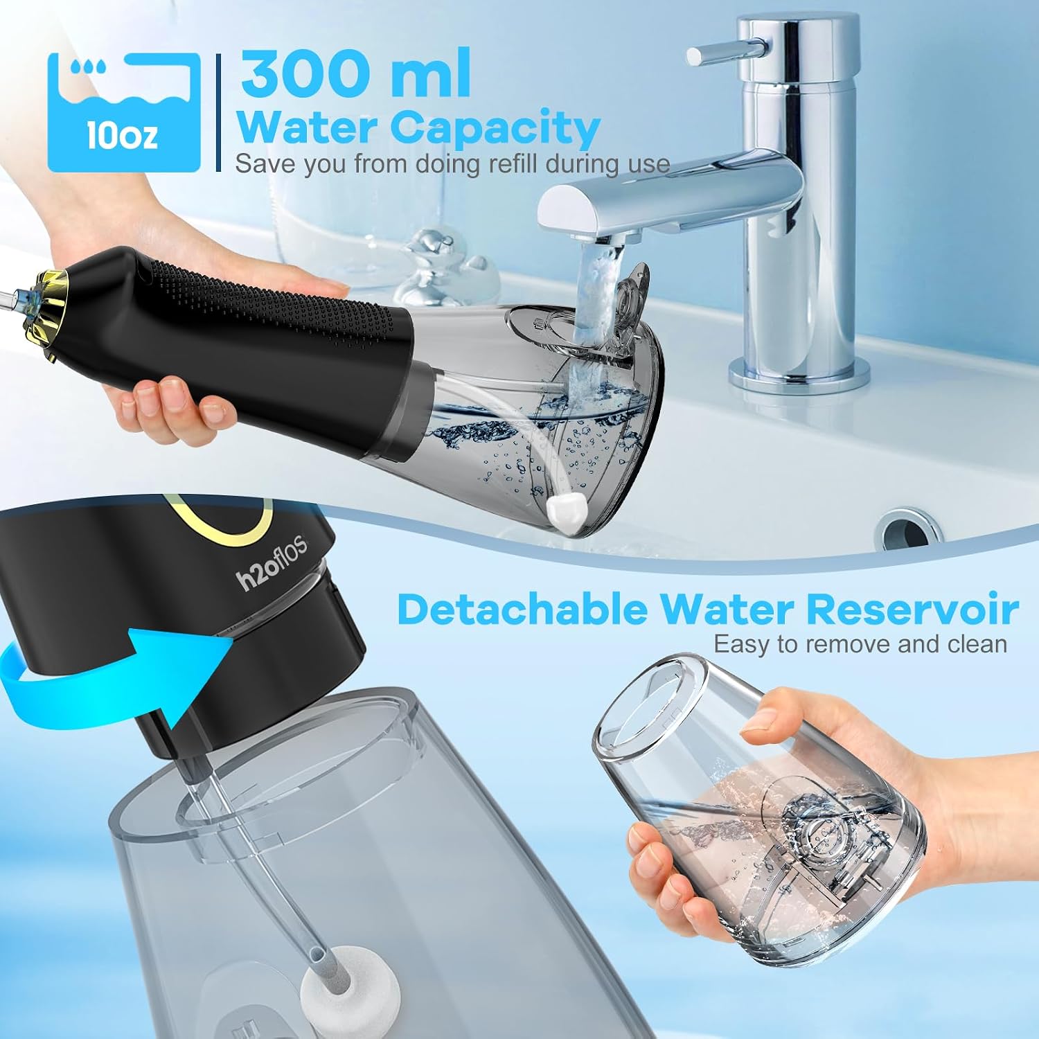 Detalle de H2ofloss Water Flosser 300ml Tank