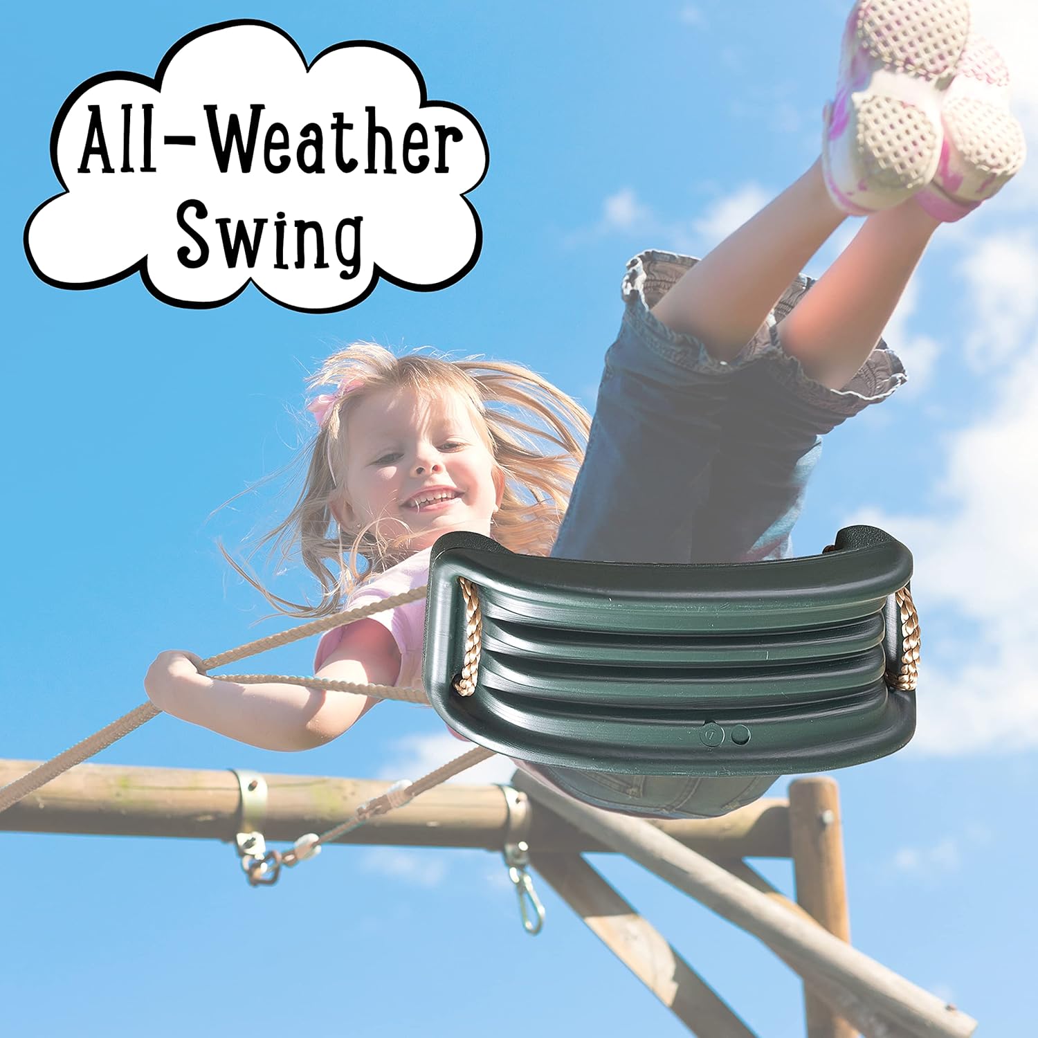 Detalle de Jaques of London Tree Swing Seat – Kids Swing Seat Replacement | Complete Tree Swing Kit