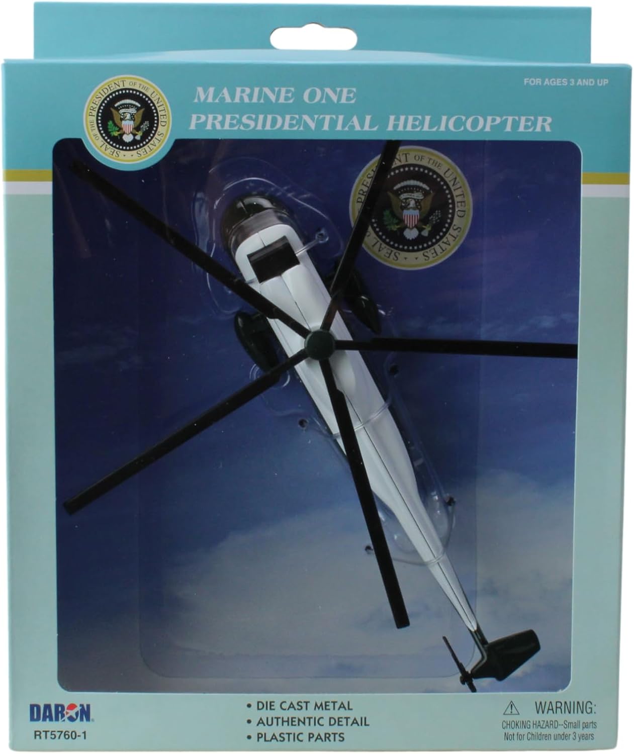 Thumbnail 6 de Daron RT5760 Marine One VH-3D Sea King 3ピースプレイセット ヘリコプター・ブルー