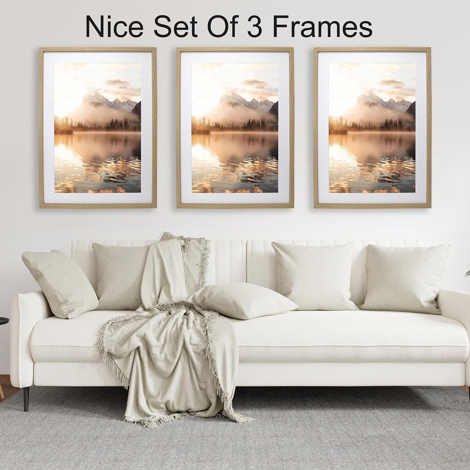 Thumbnail 6 de Wooden Picture Frames Set of 3 50x70cm 🖼