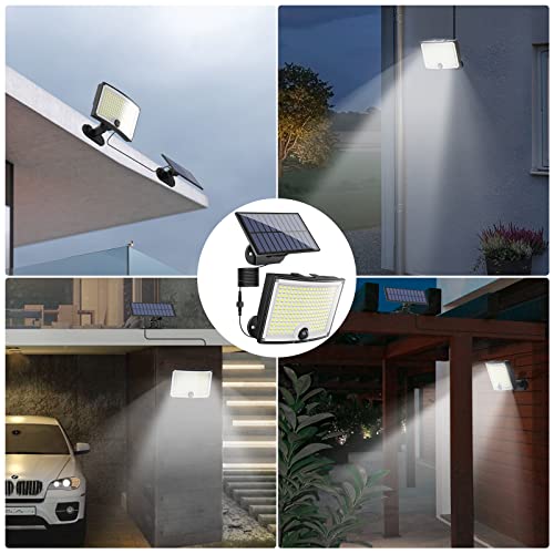 Thumbnail 7 de KagoLing Lampe Solaire Extérieure – 202 LED, Détecteur Mouvement, Télécommande, panneau séparé 5m