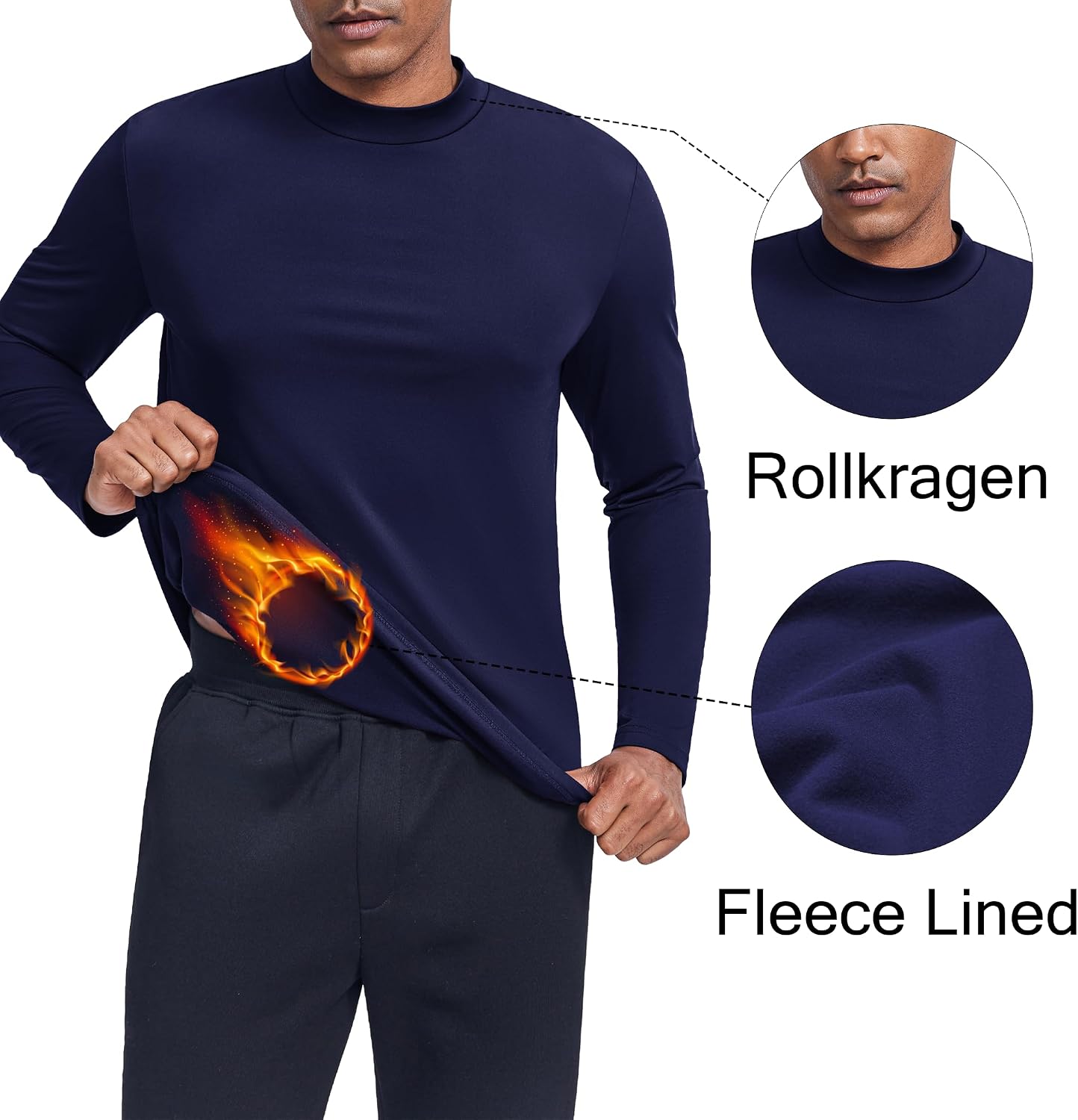 Thumbnail 3 de PINSPARK T-shirt thermique homme à col roulé