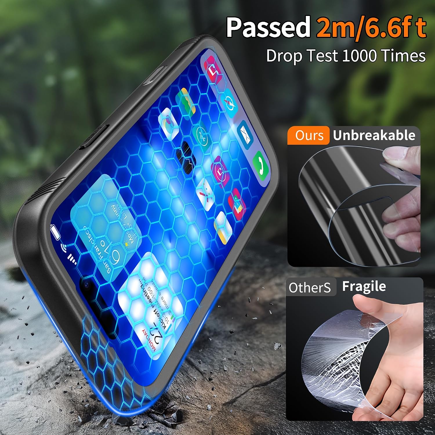 Thumbnail 4 de Cozycase TOP Full Waterproof 360 Military Case for iPhone 17 Pro Max – Black