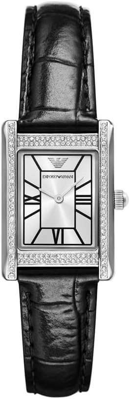 Thumbnail 6 de Emporio Armani Orologio da donna in acciaio con cassa rettangolare e quadrante verde