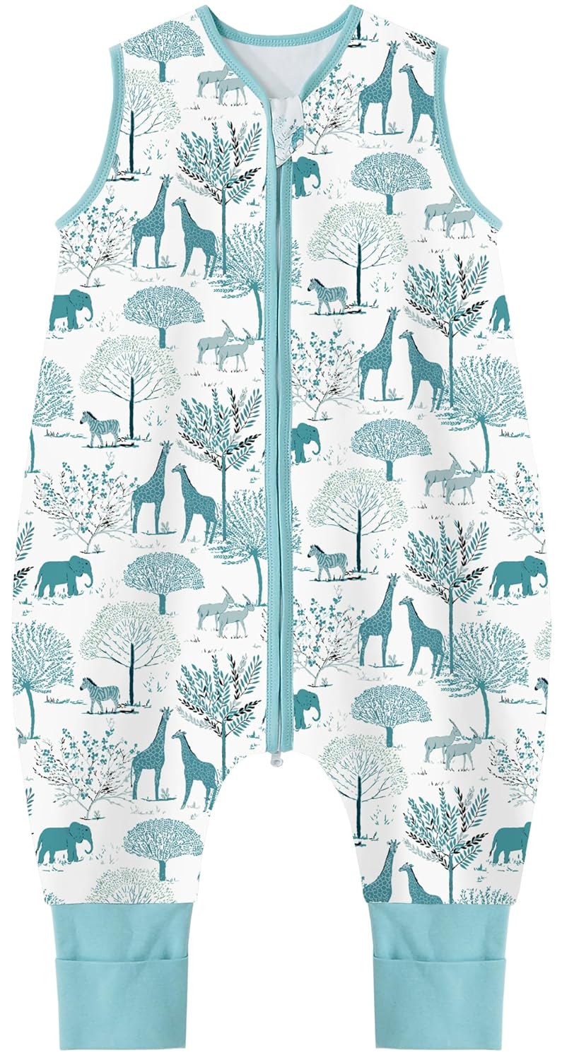 Thumbnail 1 de Teechodina Baby Schlafsack mit Füßen im 2er-Set (100% Baumwolle, 1,5 Tog) für 80–90 cm