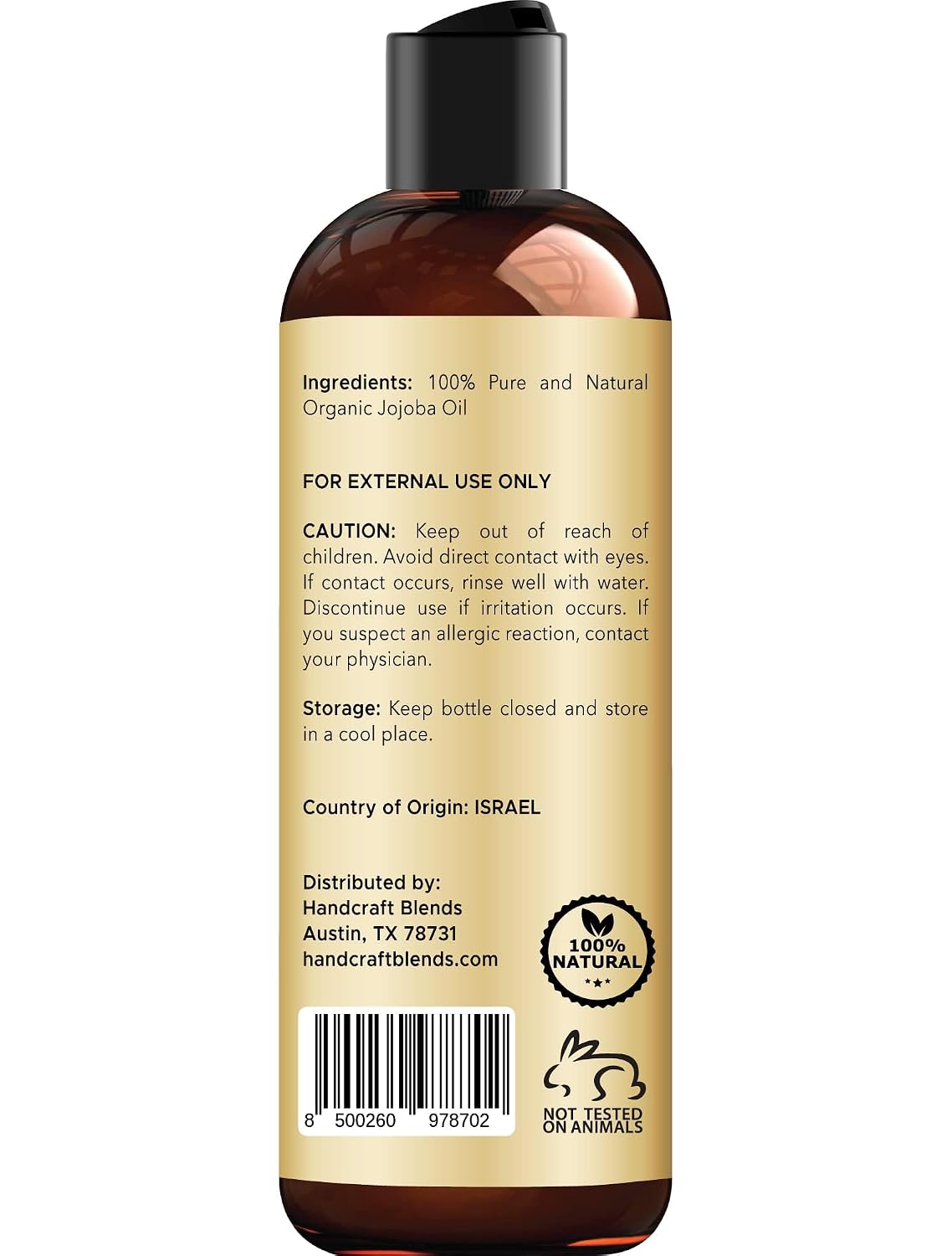 Detalle de Handcraft Blends Jojoba Oil, 8 Fl Oz ⚙
