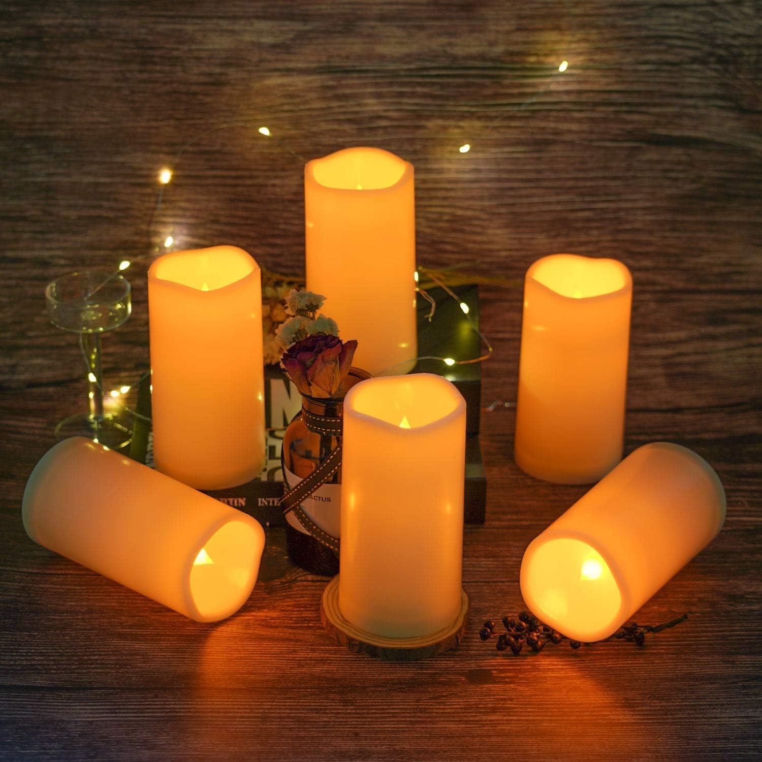 Detalle de AMAGIC Outdoor Flammenlose Kerze 15 cm