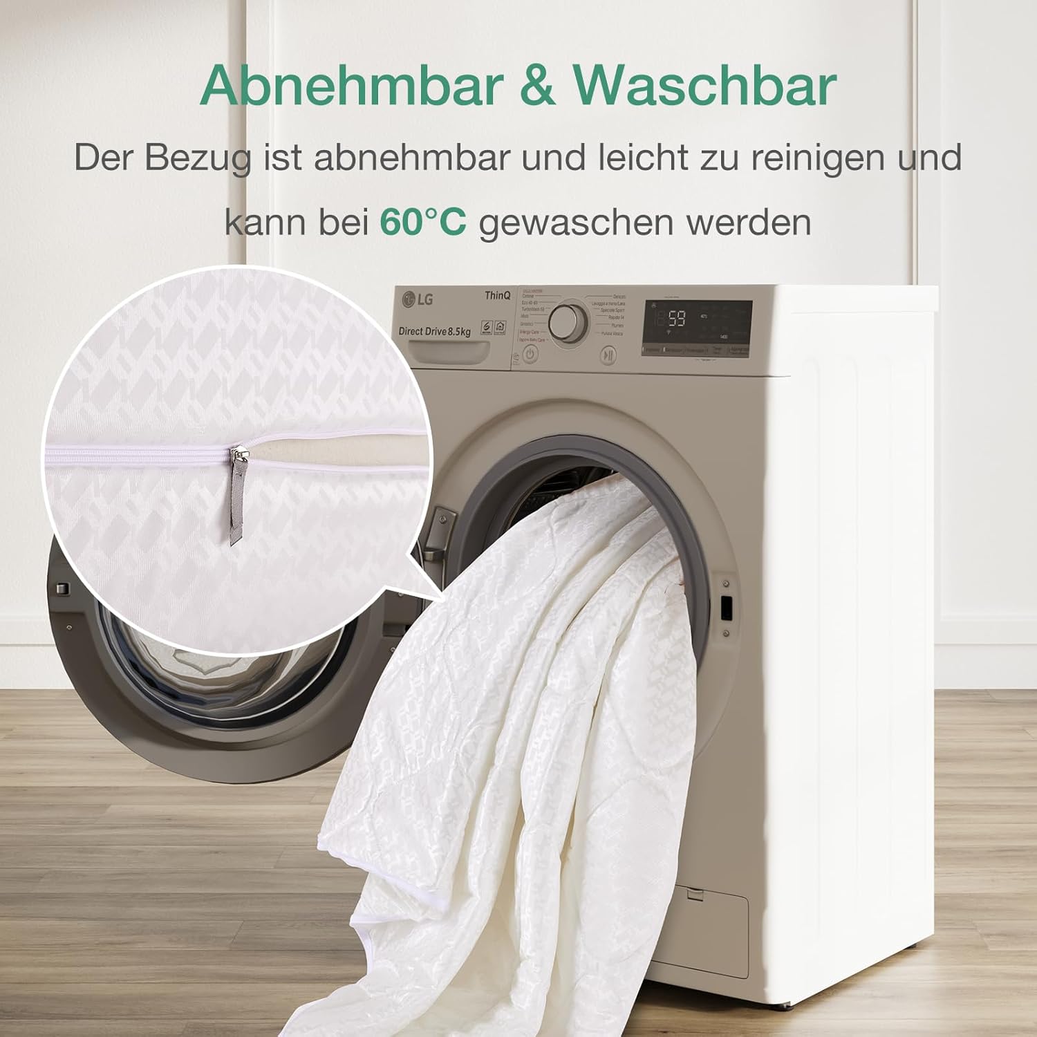 Thumbnail 6 de Novilla Matratze 120x200 cm – 7-Zonen-Taschenfederkern mit Rundum-Komfortschaum, H3, Öko-Tex Zertifiziert
