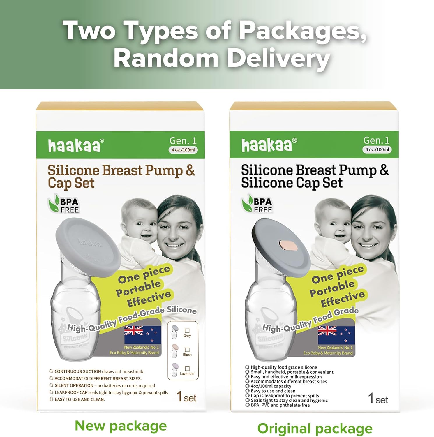 Thumbnail 5 de haakaa Tiralatte manuale in silicone da 100 ml con coperchio trasparente