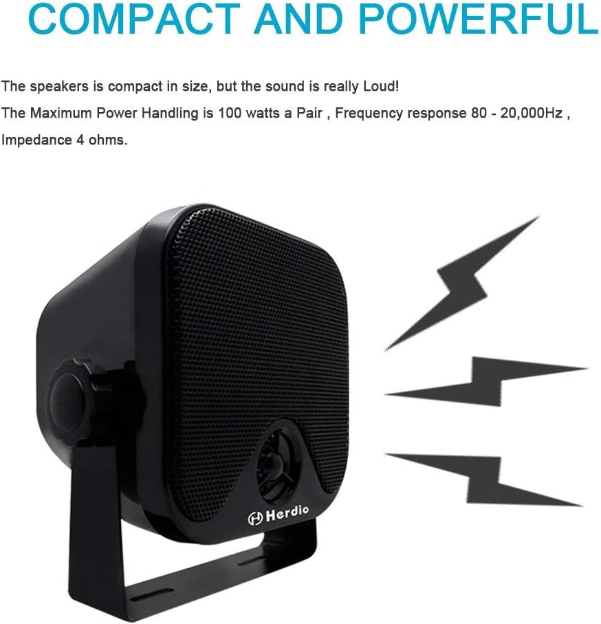 Detalle de Herdio 120W Waterproof 4-inch Outdoor Speakers