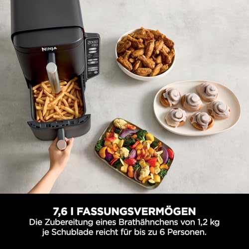 Detalle 1 de Ninja SL300EU Double Stack Heißluftfritteuse, 7,6 L, 4 Ebenen, 6 Funktionen