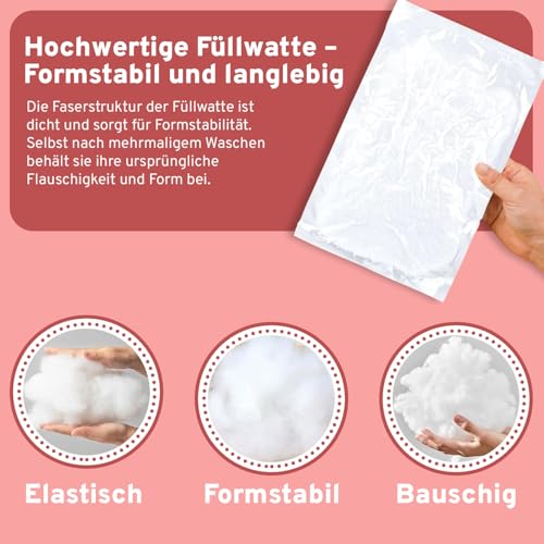 Detalle de Füllwatte 1 kg Weiche Watte & Füllmaterial OEKO-TEX 100 Zertifiziert von Eve Textile GmbH