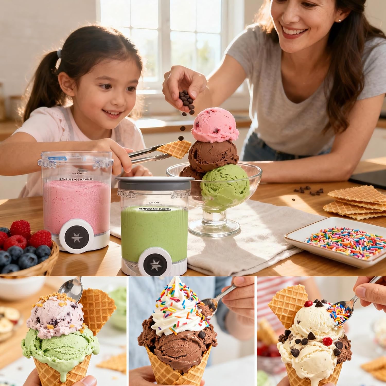 Thumbnail 6 de Nepfaivy Ice Cream Tubs for Ninja Swirl – 2 Pack Creami Tubs