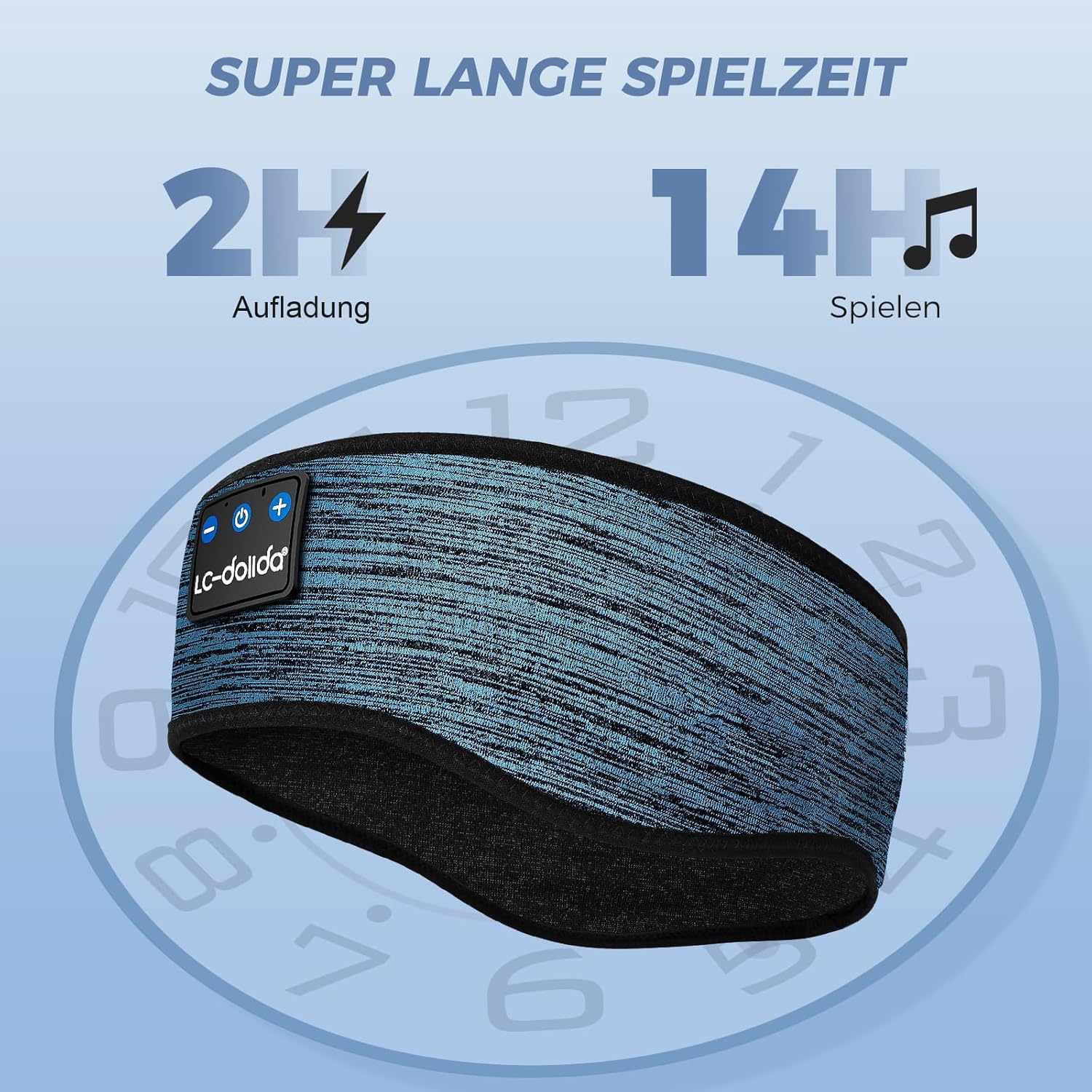 Thumbnail 3 de LC-dolida Schlafkopfhörer Bluetooth 5.4 als Stirnband-Schlafmaske für Seitenschläfer