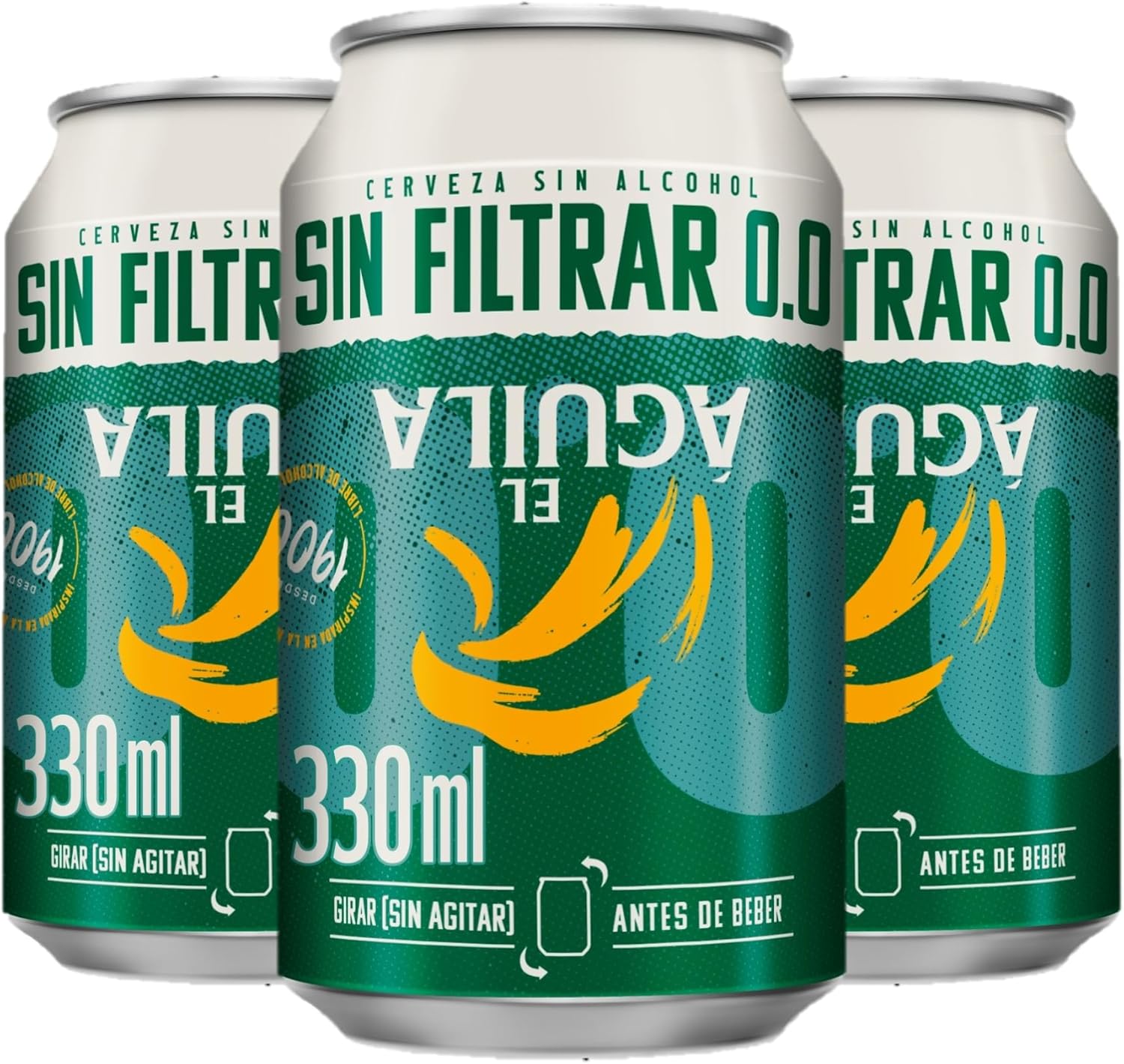 Thumbnail 1 de El Águila 00 Cerveza Lager Sin Alcohol - Pack 24 🍺