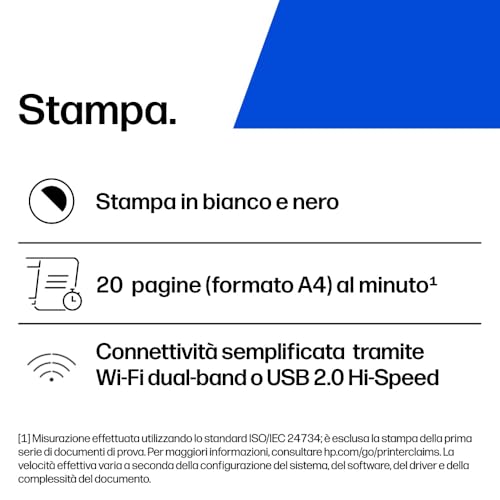 Detalle 2 de HP LaserJet M110w 7MD66F: stampante laser monocromatica 20 ppm con connettività Wi‑Fi e HP Smart