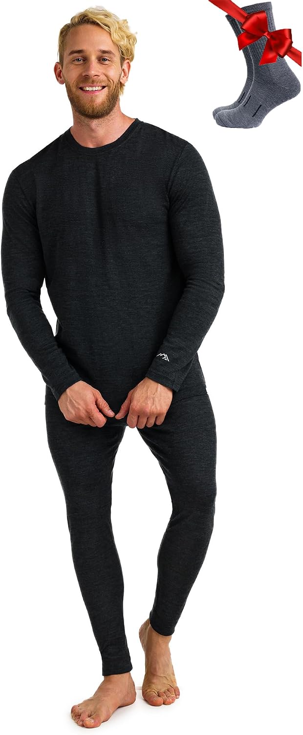 Detalle 2 de Merino.tech Merino Unterwäsche Set Herren 100% Merino + 1 Merinowollprodukte