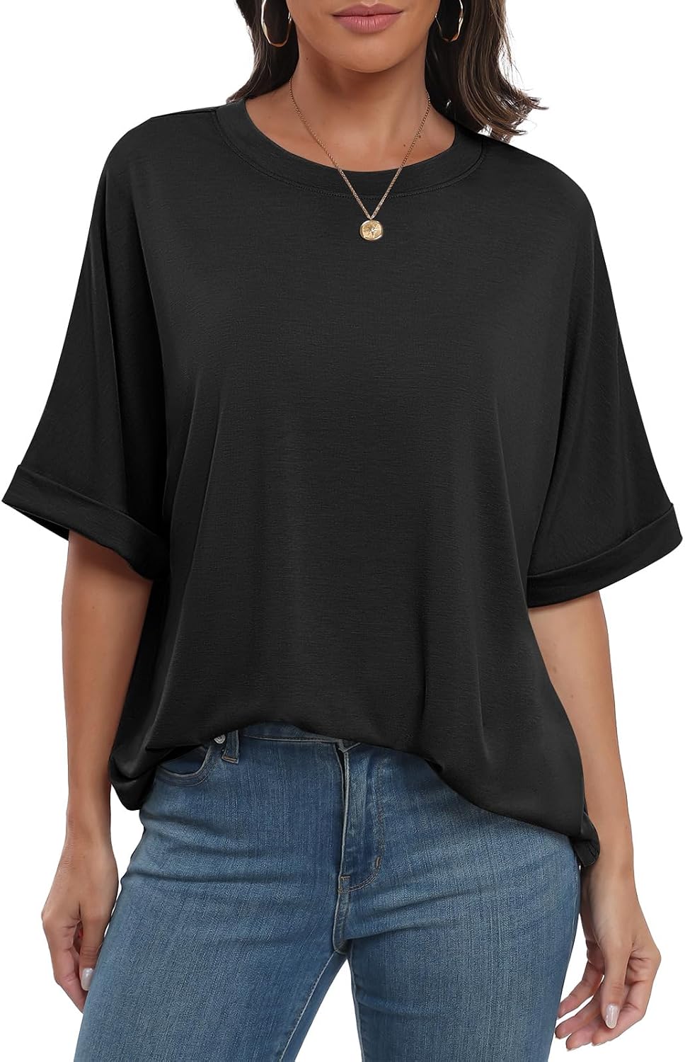 Detalle 1 de Oversized crewneck tee for women, XS