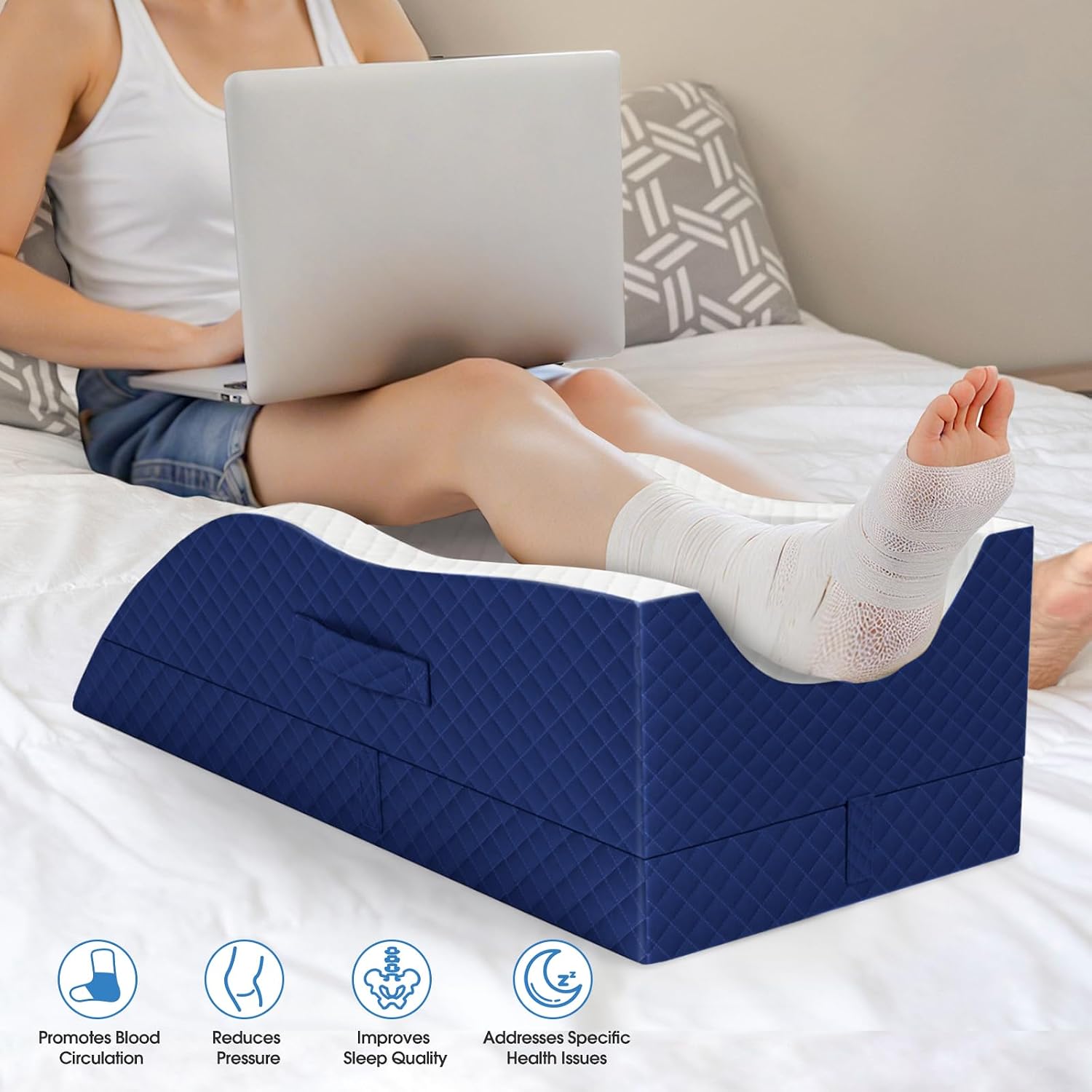 Detalle de TranquilRelax Leg Elevation Pillow, Memory Foam