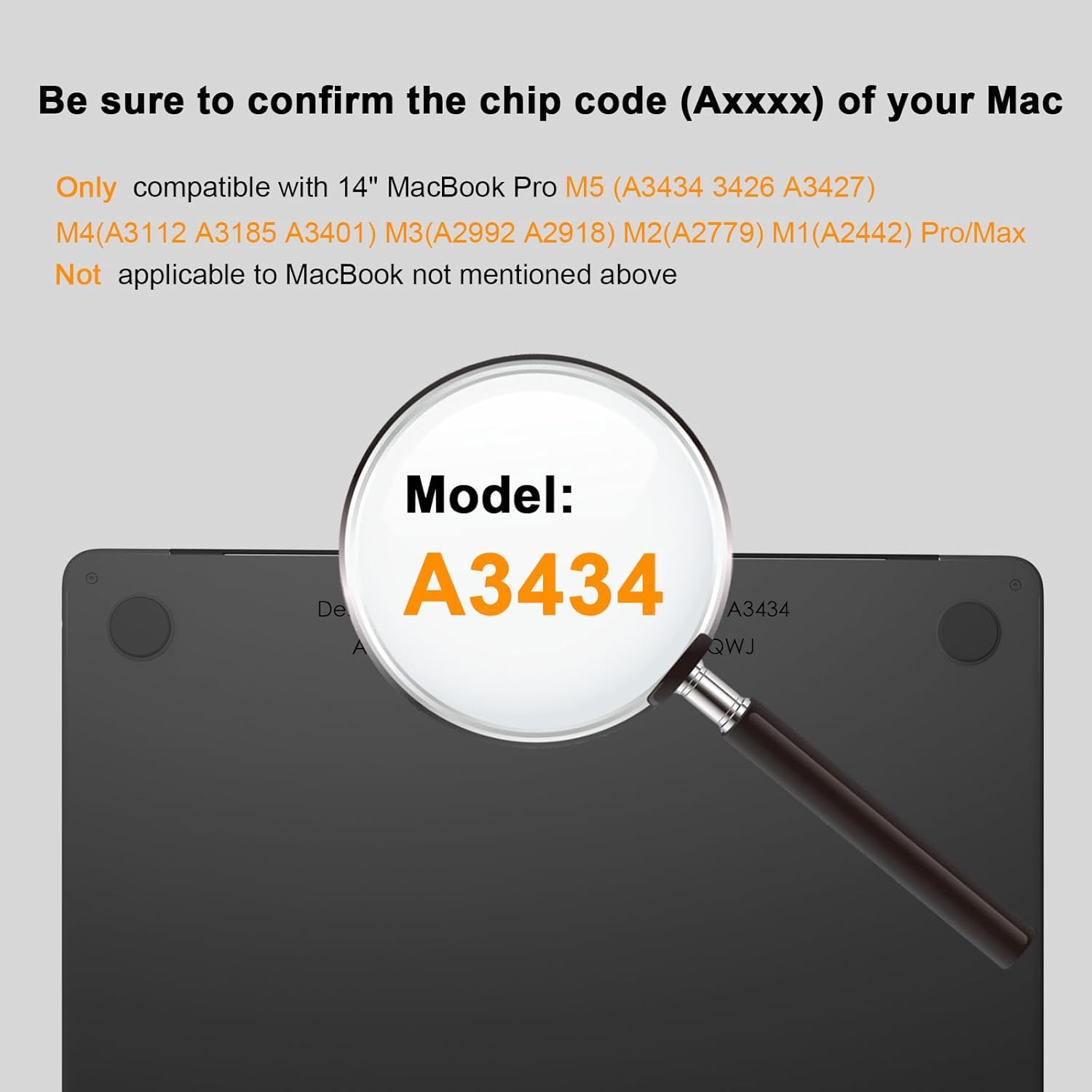 Thumbnail 1 de eléger Matte Crystal Case for MacBook Pro 14-inch (Space Black Transparent) – ultra-thin protective cover