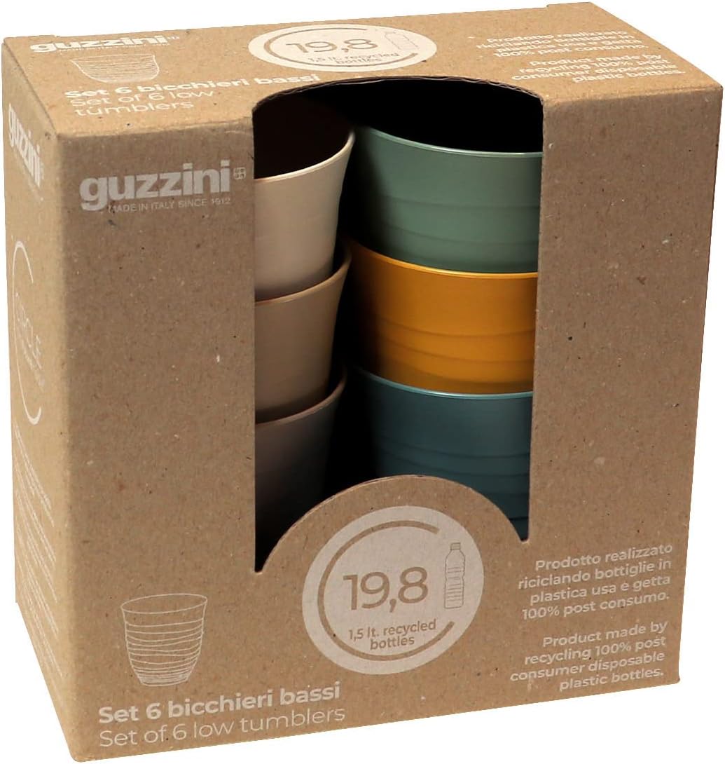 Detalle 2 de Guzzini Tierra set 6 bicchieri bassi 350 ml